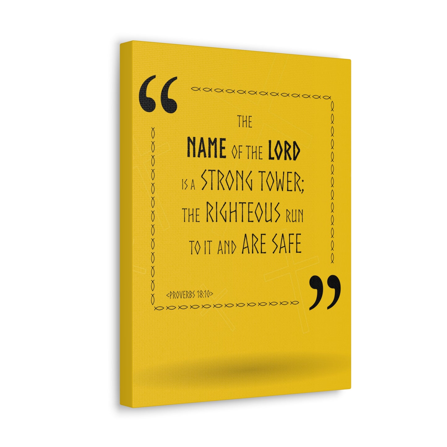 The Name Of The Lord Proverbs 18:10 Bible Verse Canvas Christian Wall Art Ready To Hang