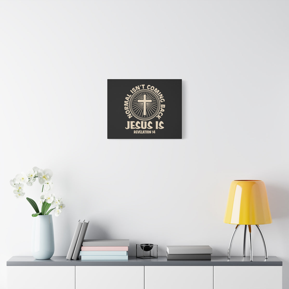 Scripture Canvas Jesus Is Coming Back Revelation 14 Christian Wall Art Bible Verse Print Ready to Hang