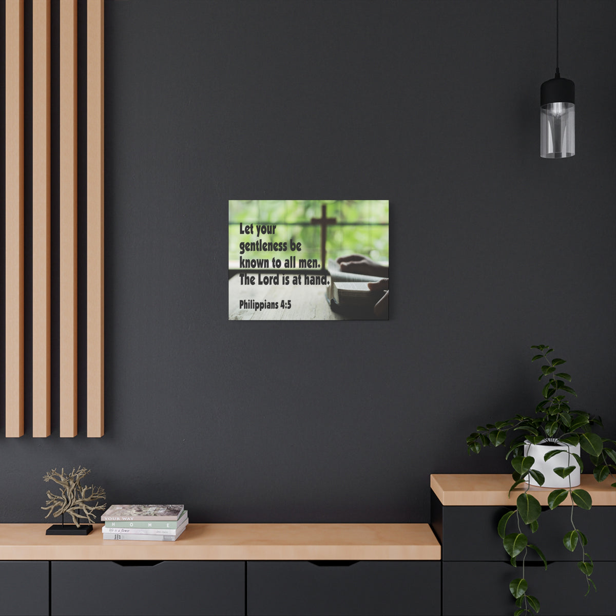 Scripture Canvas The Lord is at Hand Philippians 4:5 Christian Wall Art Bible Verse Print Ready to Hang