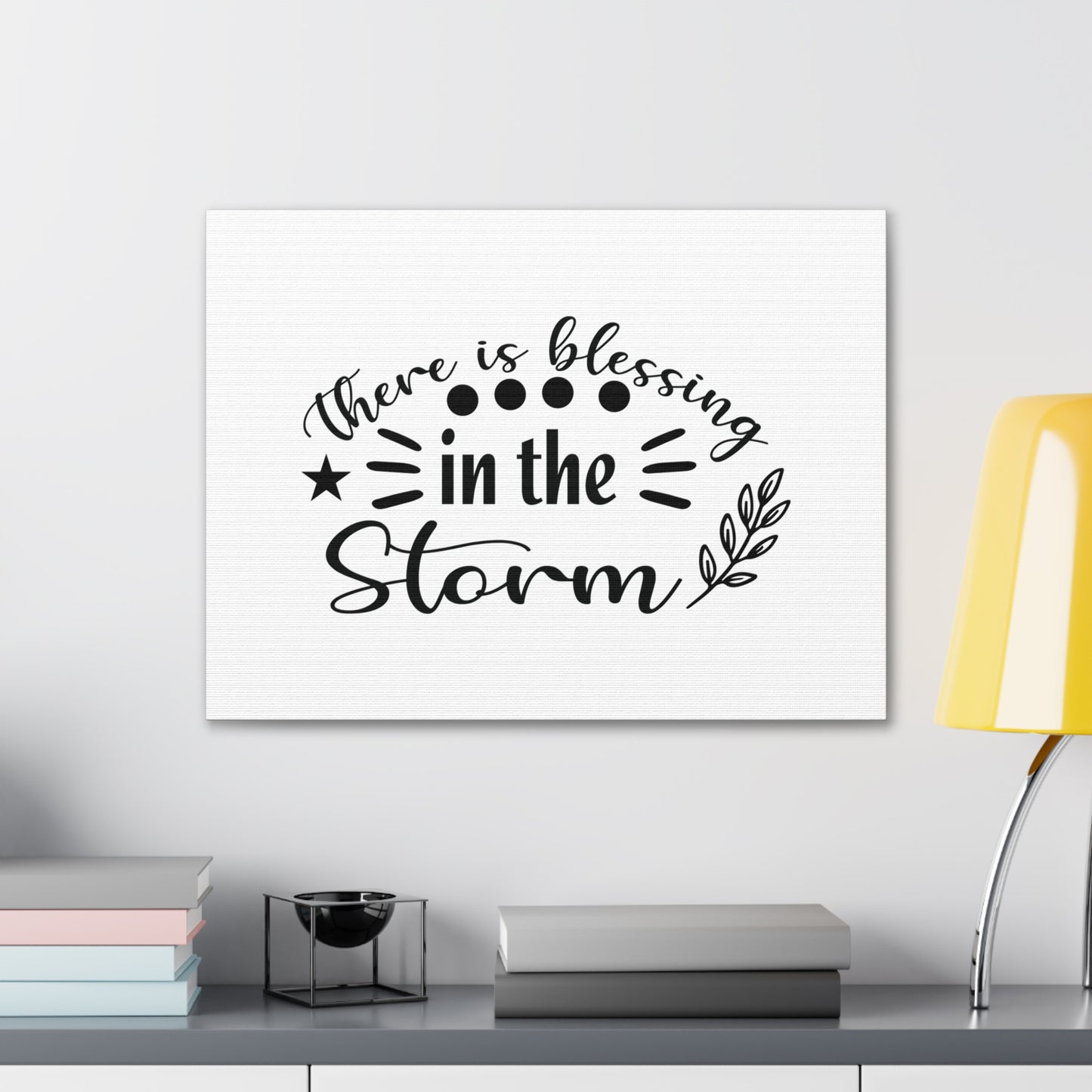 There Is Blessing In The Storm Ephesians 5:20 Christian Wall Art Bible Verse Print Ready to Hang