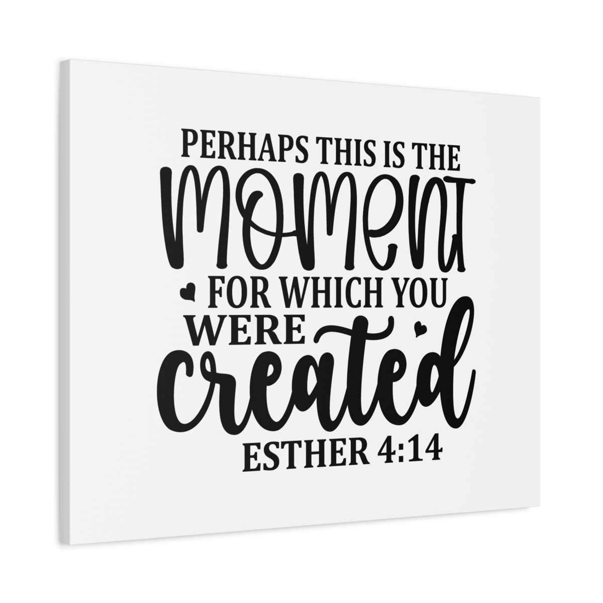 Scripture Canvas This Is The Moment Esther 4:14 Christian Wall Art Bible Verse Print Ready to Hang