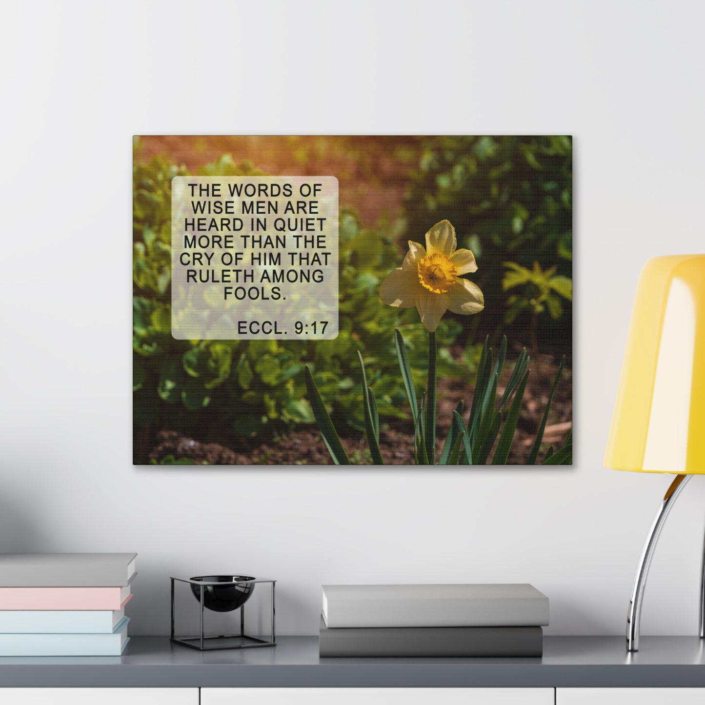 Words Of Wise Eccl 9:17 Bible Verse Canvas Christian Wall Art Ready to Hang