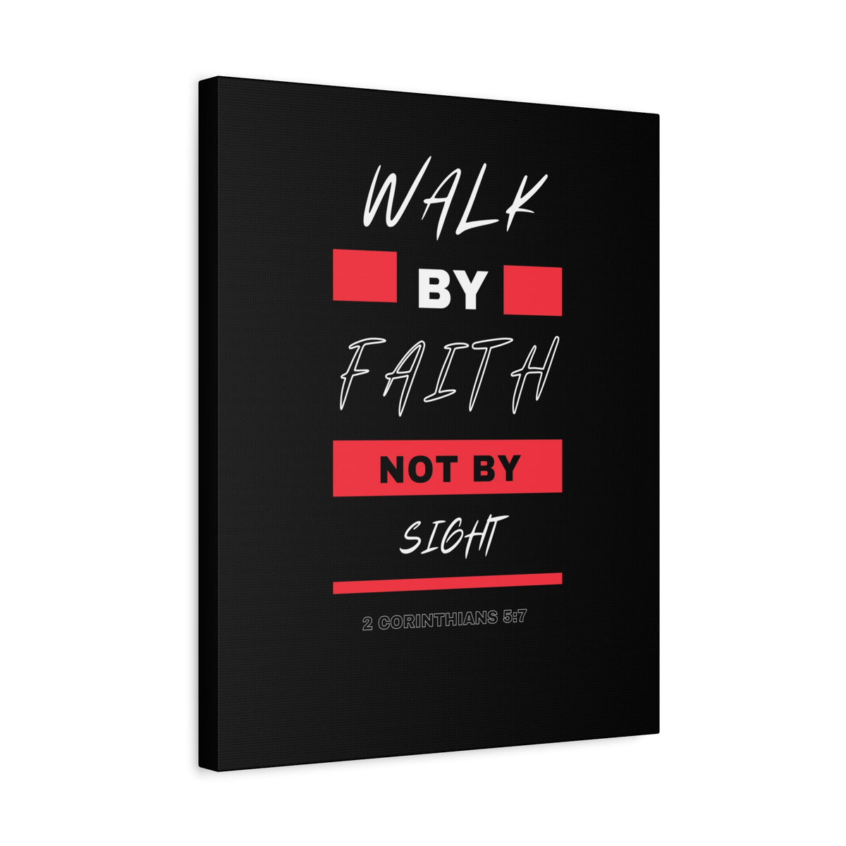 Scripture Canvas Walk By Faith 2 Corinthians 5:7 Christian Wall Art Bible Verse Print Ready to Hang