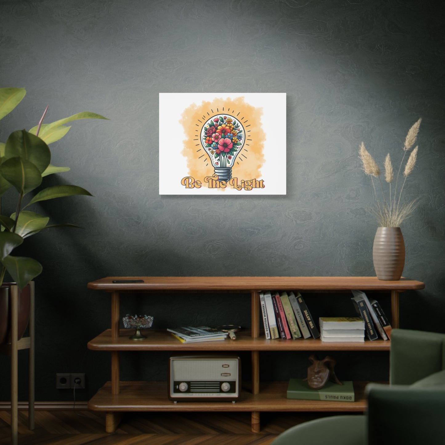 Scripture Walls Be The Light Retro Bible Verse Canvas Christian Wall Art Ready to Hang Unframed