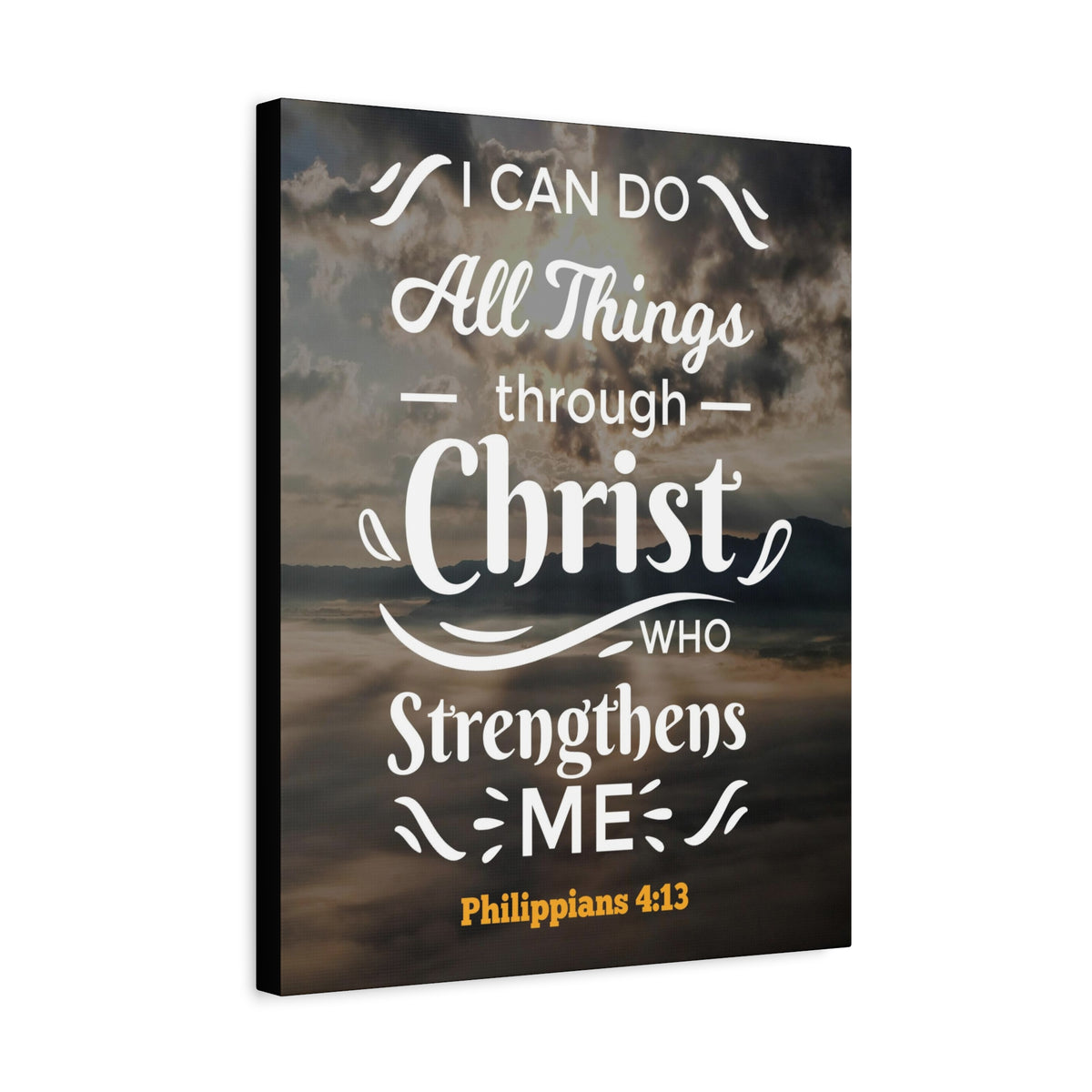 Scripture Canvas I Can Do Philippians 4:13 Christian Wall Art Bible Verse Print Ready to Hang