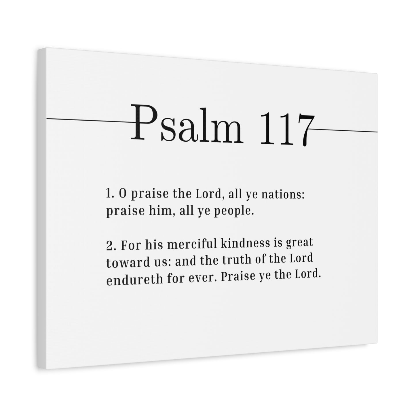 Scripture Canvas Merciful Kindness Psalm 117 Christian Wall Art Bible Verse Print Ready to Hang