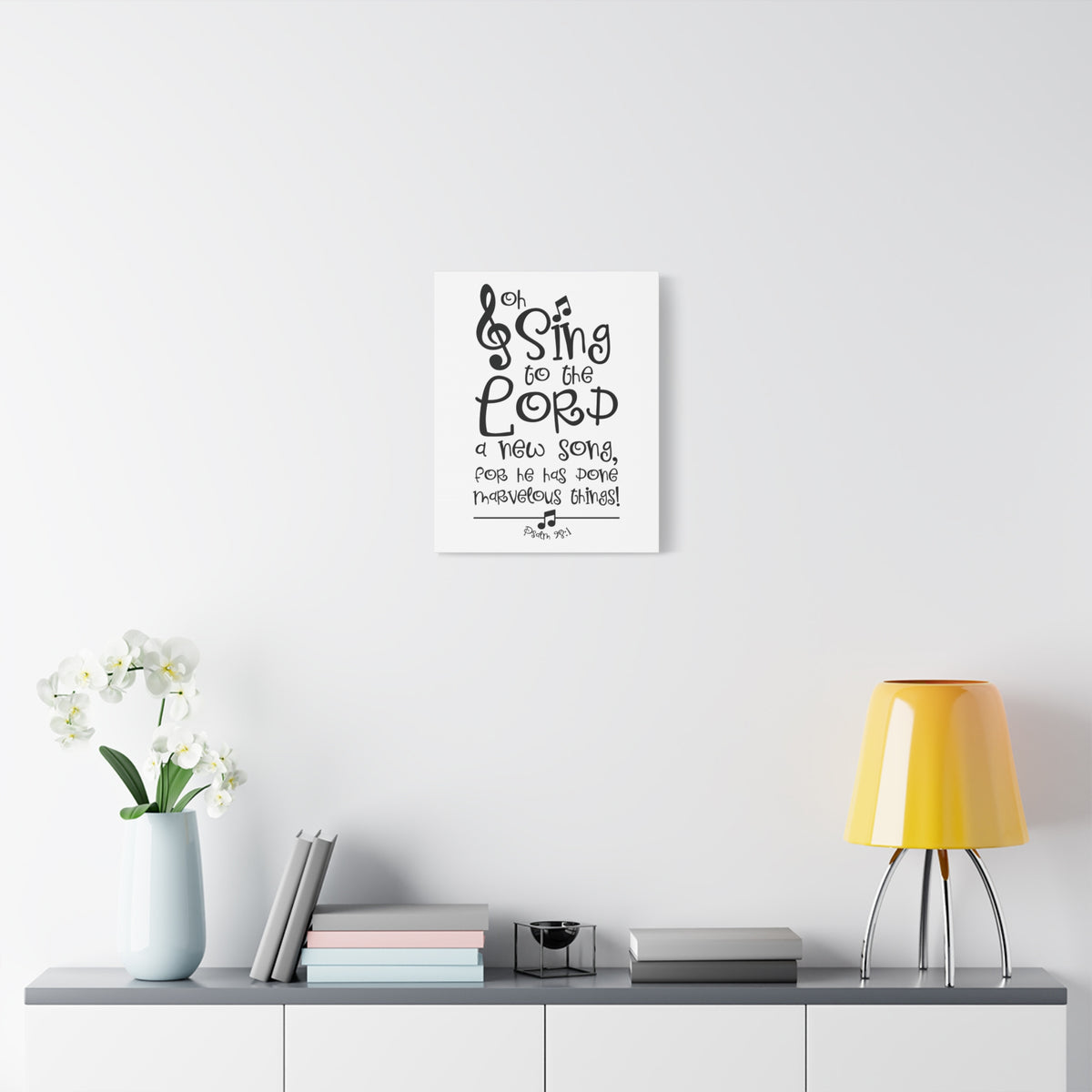 Scripture Canvas Sing To The Lord Psalm 98:1 Christian Wall Art Bible Verse Print Ready to Hang