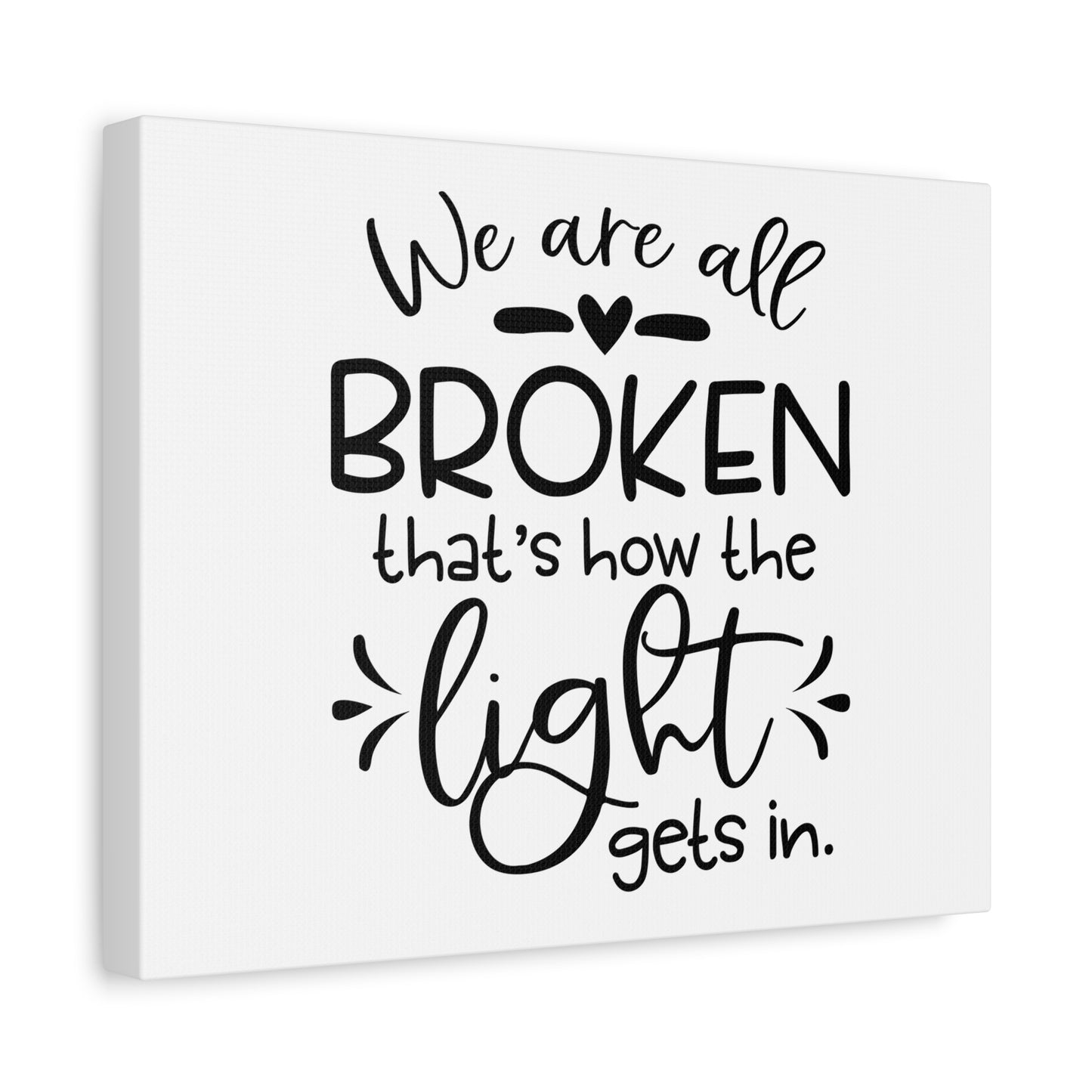 Scripture Canvas How The Light Gets In Psalm 51:17 Christian Wall Art Bible Verse Print Ready to Hang