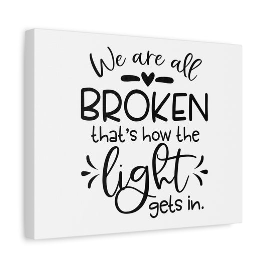 Scripture Canvas How The Light Gets In Psalm 51:17 Christian Wall Art Bible Verse Print Ready to Hang