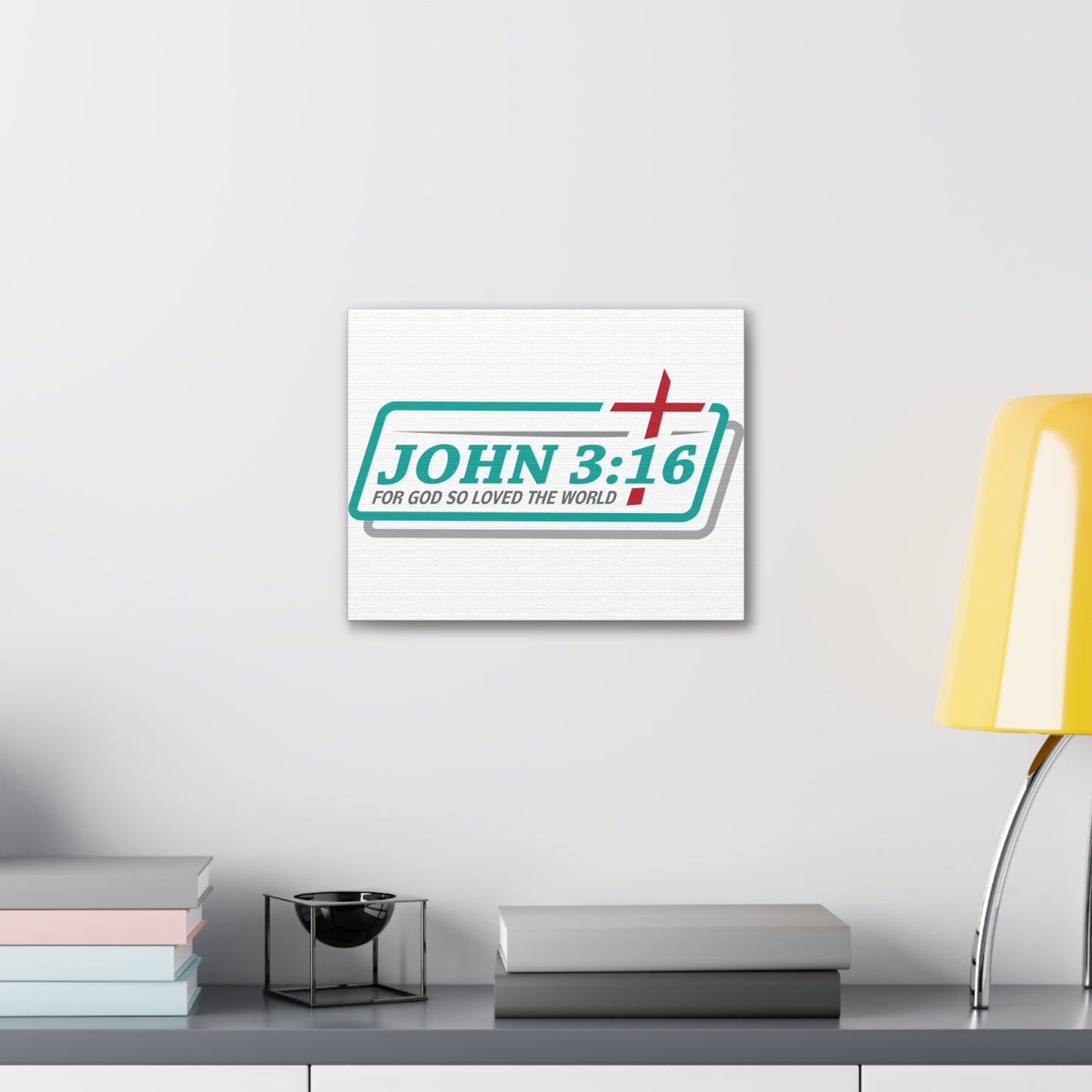 For God So Loved The World John 3:16 Bible Verse Canvas Christian Wall Art Ready To Hang