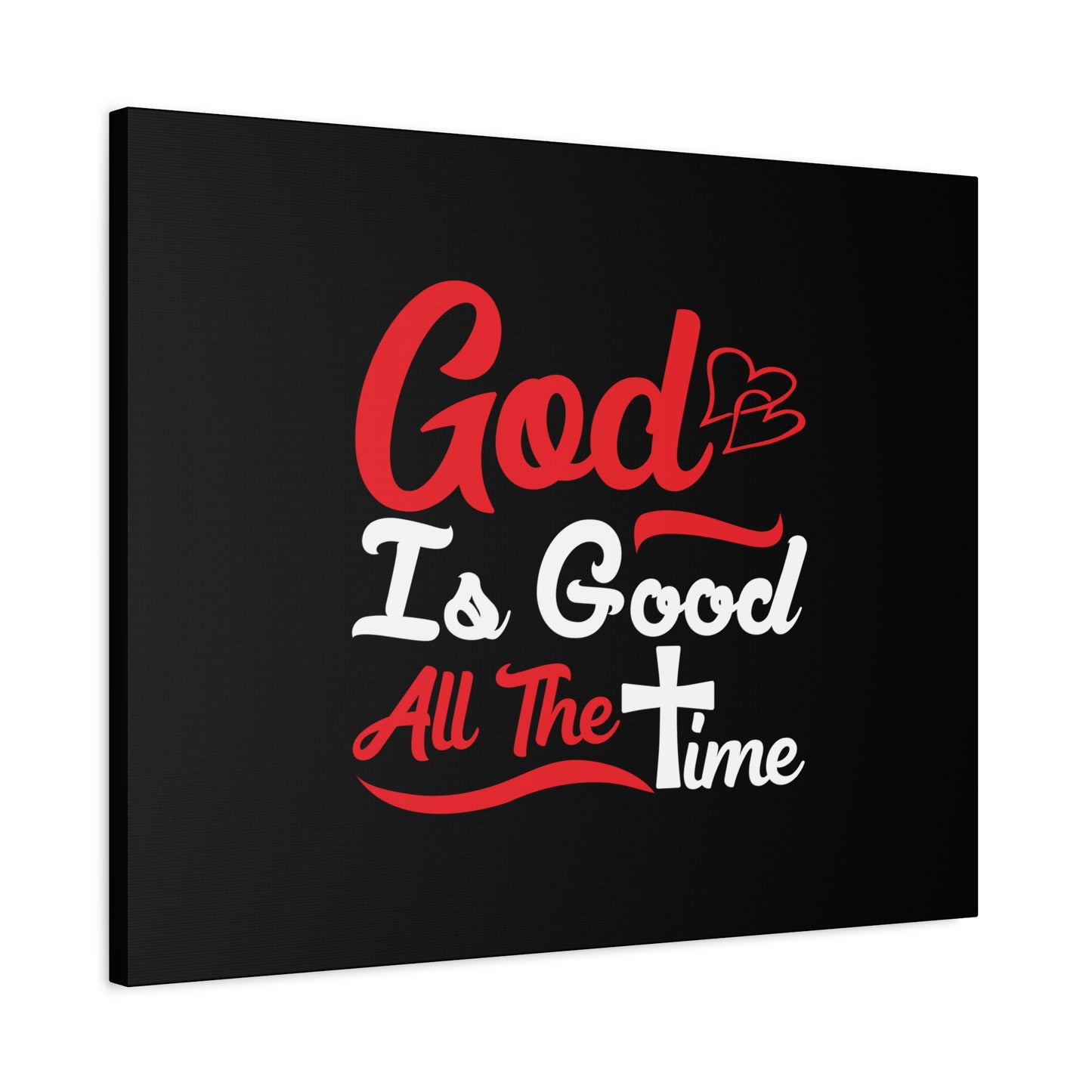Scripture Canvas God Is Good All The Time Psalm 100:5 Christian Wall Art Bible Verse Print Ready to Hang