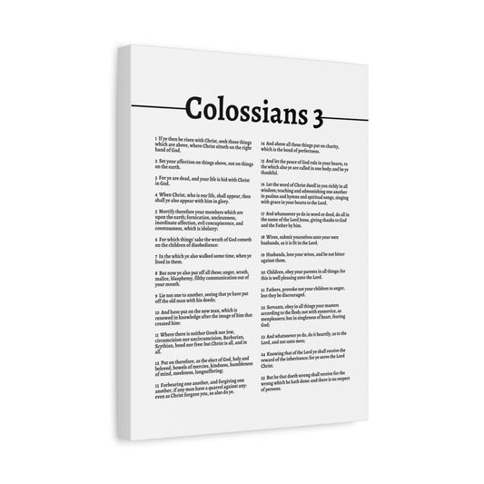 Scripture Walls Put On The New Self Colossians 3  White Bible Canvas Christian Wall Art Ready to Hang