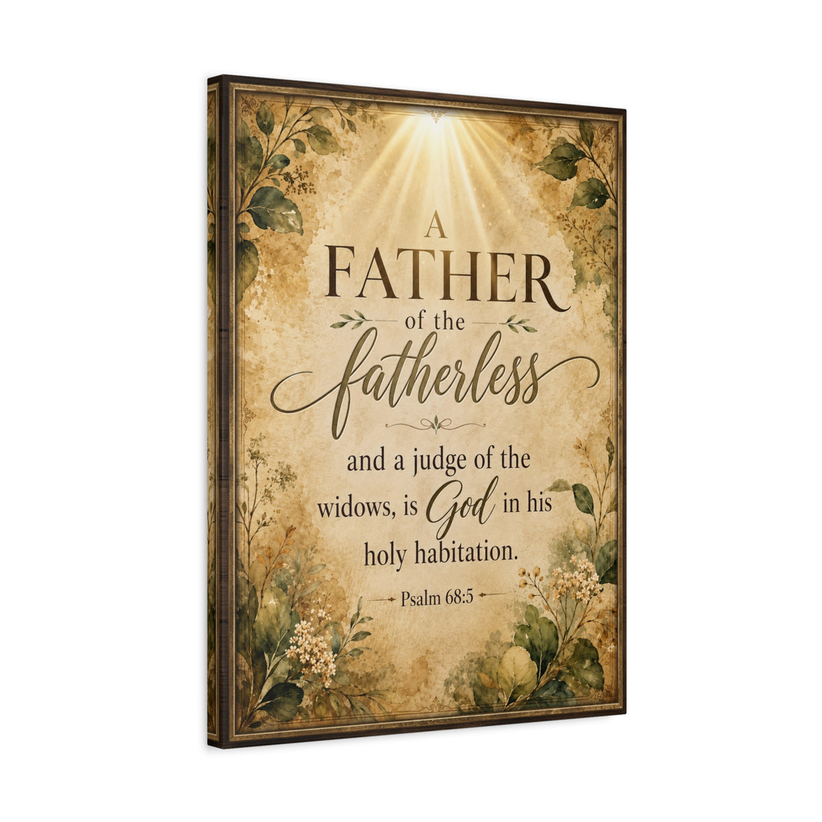 Scripture Walls Widows Advocate Dark Psalm 68:5 Christian Wall Art Bible Verse Print Ready to Hang