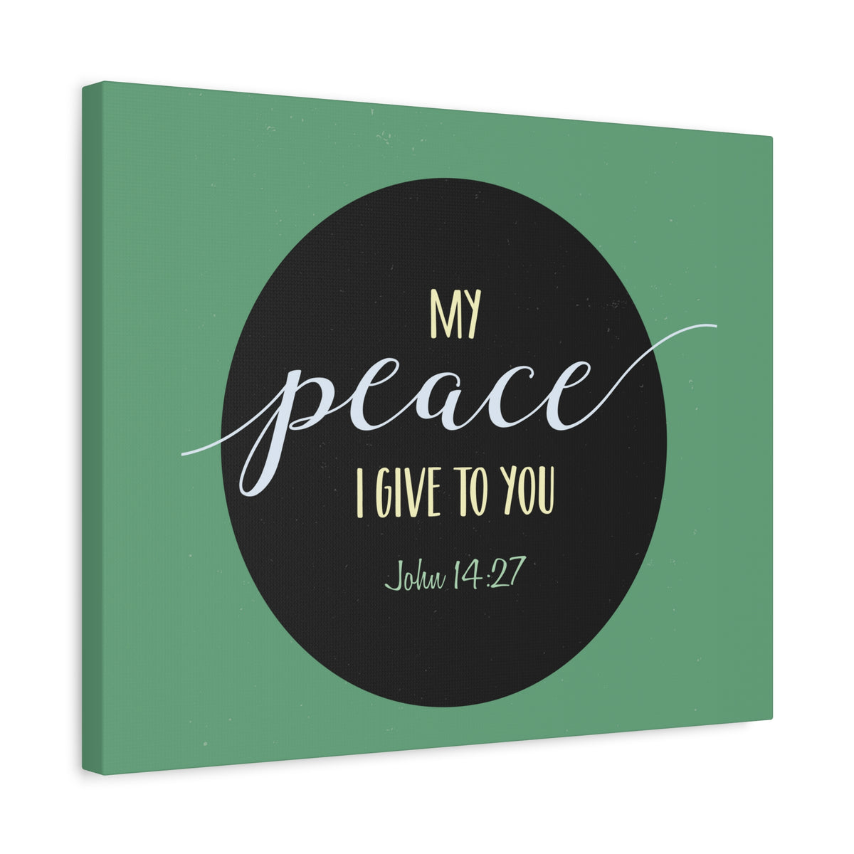 Scripture Canvas My Peace I Give To You John 14:27 Christian Wall Art Bible Verse Print Ready to Hang