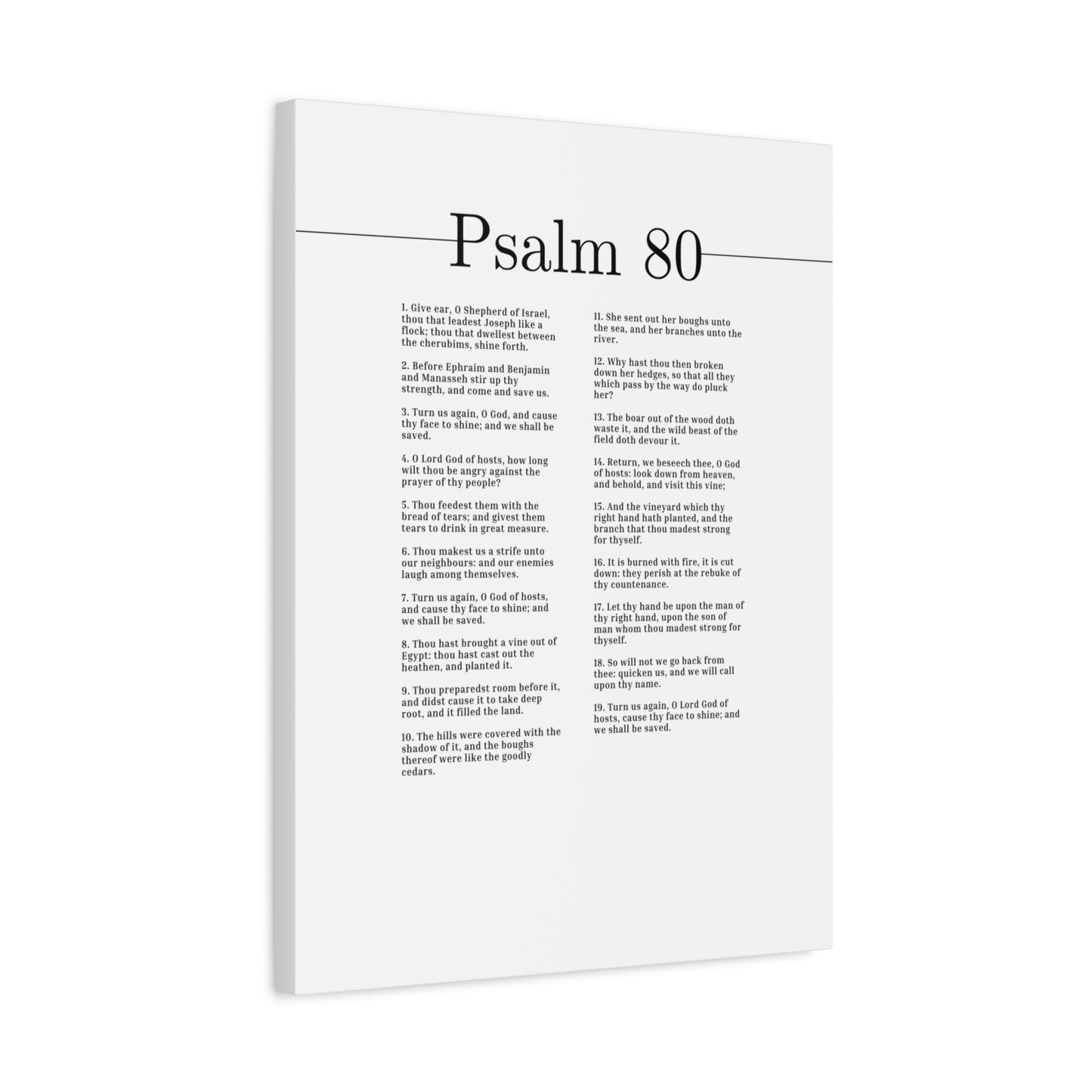 Scripture Canvas We Shall Be Saved Psalm 80 Christian Wall Art Bible Verse Print Ready to Hang