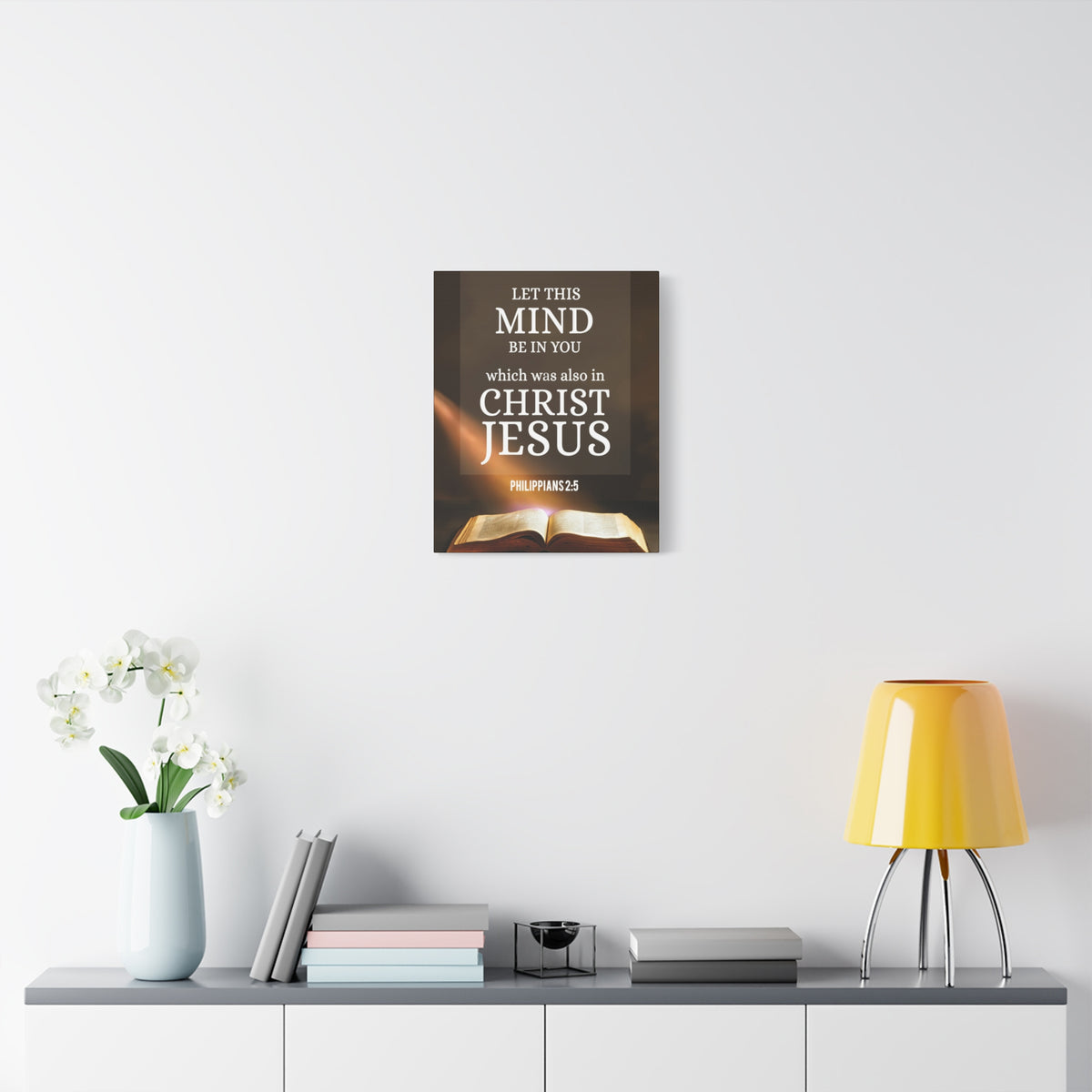 Scripture Canvas Let This Mind Philippians 2:5 Christian Wall Art Bible Verse Print Ready to Hang