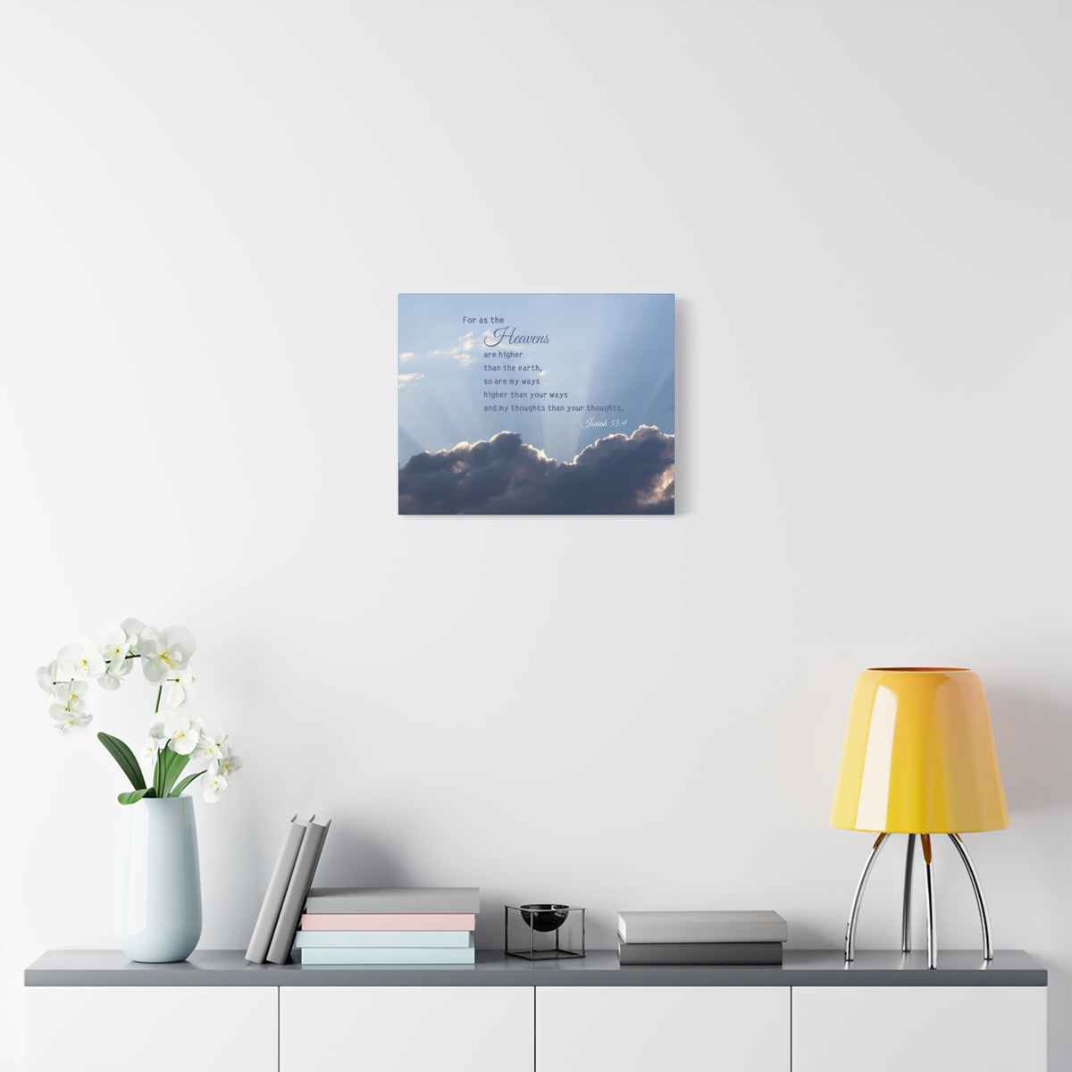 Scripture Canvas My Ways Isaiah 55:9 Christian Wall Art Bible Verse Print Ready to Hang