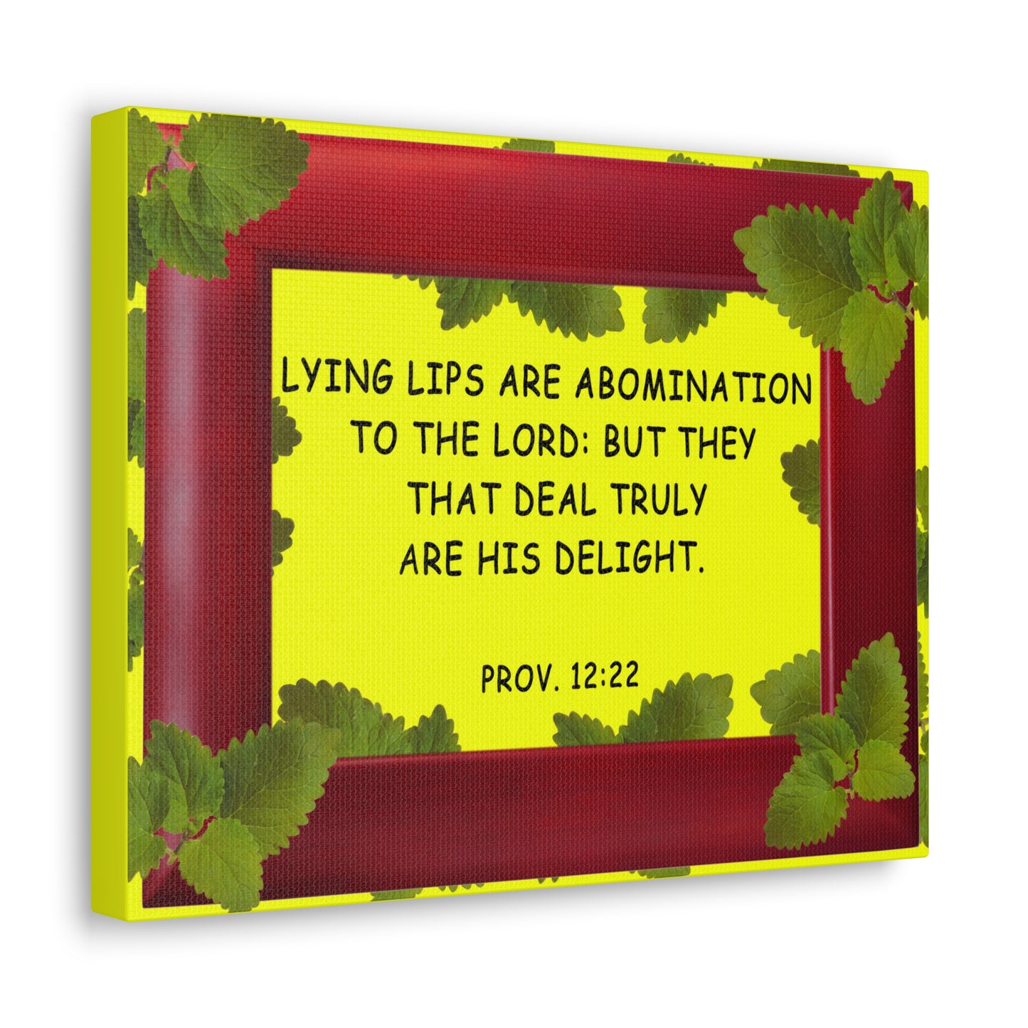 To The Lord Proverbs 12:22 Bible Verse Canvas Christian Wall Art Bible Verse Print Ready To Hang