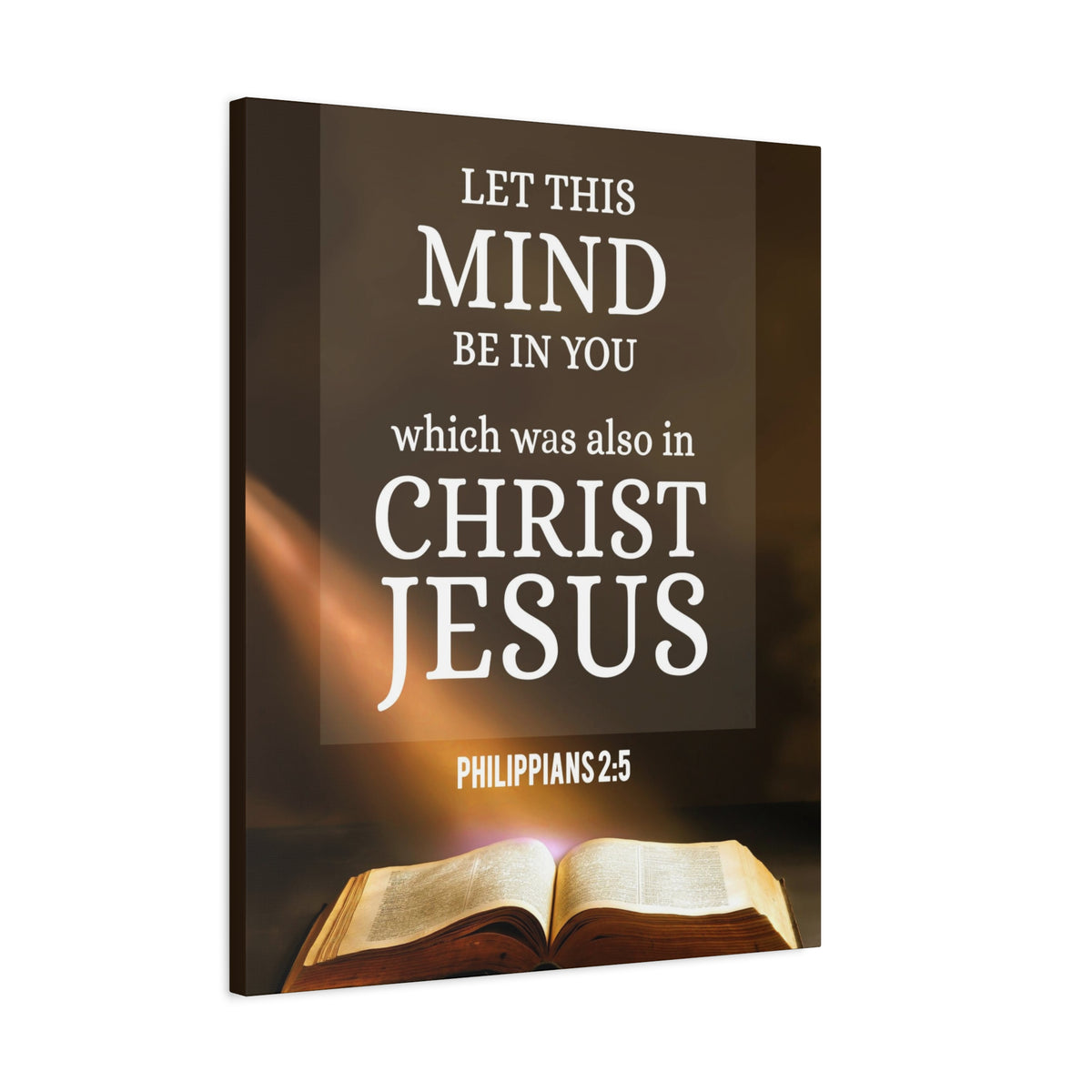 Scripture Canvas Let This Mind Philippians 2:5 Christian Wall Art Bible Verse Print Ready to Hang