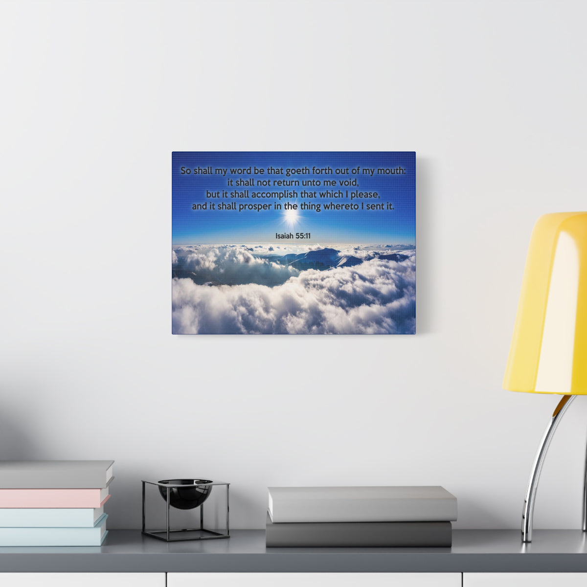 Scripture Canvas It Shall Not Return Isaiah 55:11 Christian Wall Art Bible Verse Print Ready to Hang