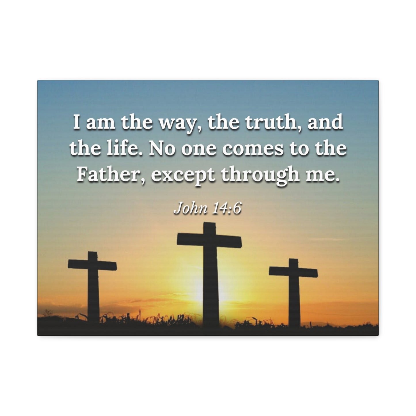 The Way John 14:6 Sunset Christian Wall Art Bible Verse Print Ready to Hang