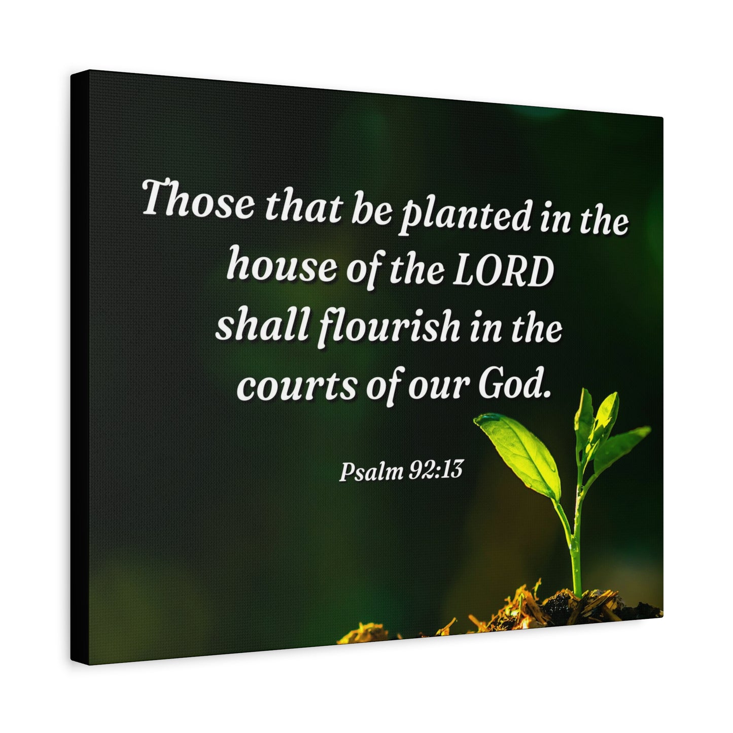 Scripture Walls Shall Flourish Psalm 92:13 Bible Verse Canvas Christian Wall Art Ready to Hang