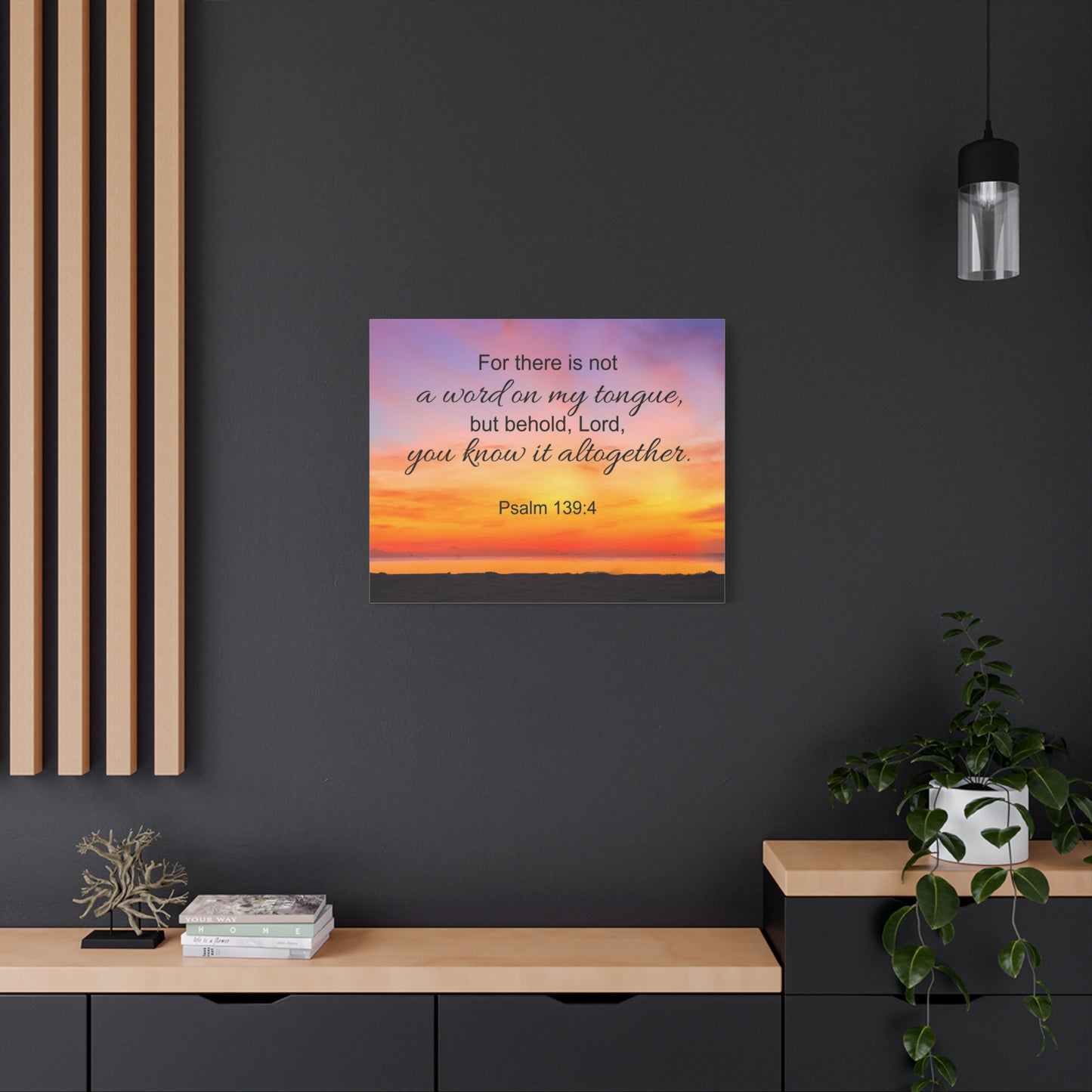 Scripture Canvas You Know It All Together Psalm 139:4 Christian Wall Art Bible Verse Print Ready to Hang
