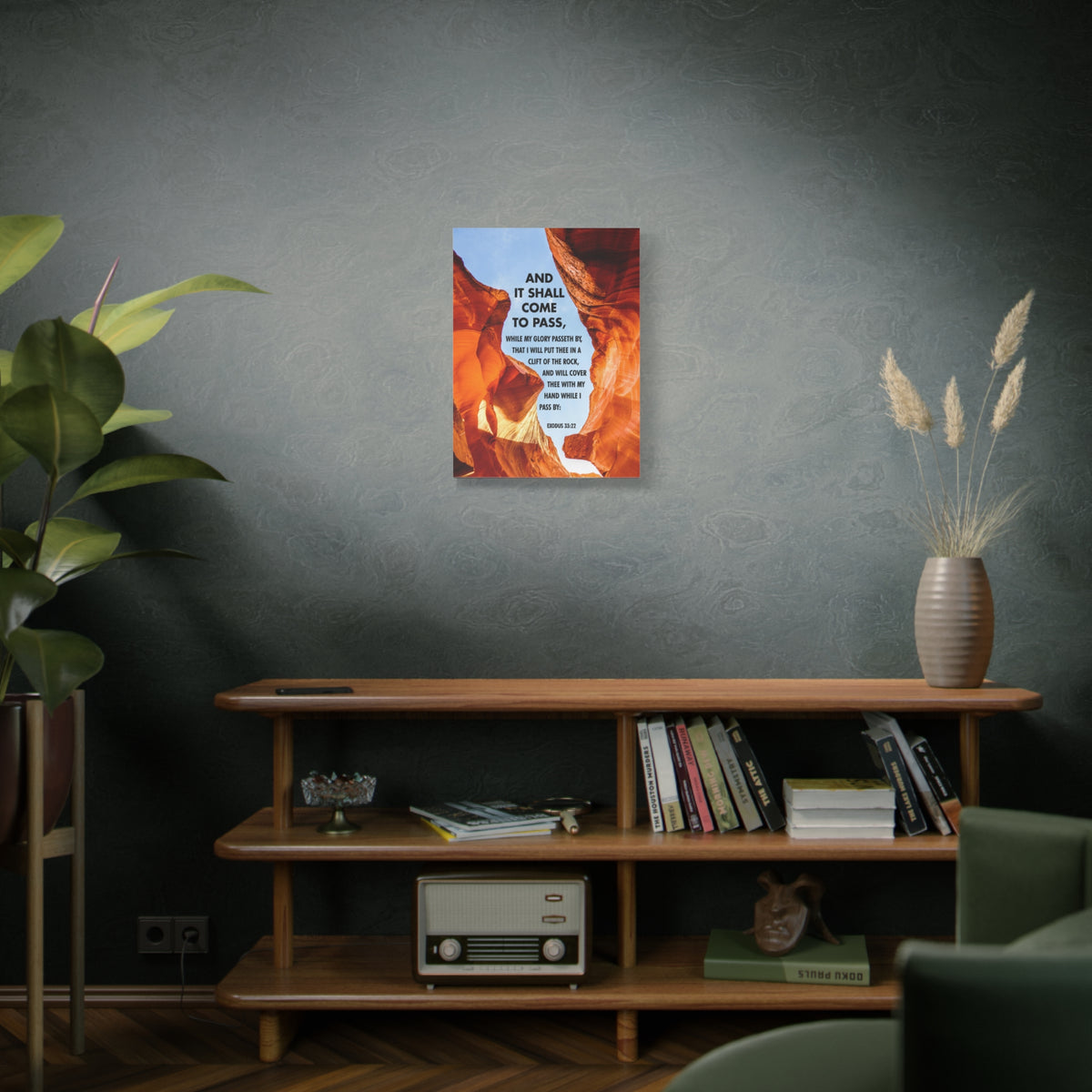 Scripture Canvas It Shall Come to Pass Exodus 33:22 Christian Wall Art Bible Verse Print Ready to Hang