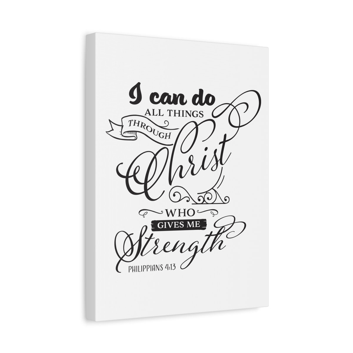 Scripture Canvas I Can Do Philippians 4:13 Christian Wall Art Bible Verse Print Ready to Hang