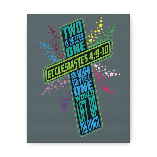 Two Is Better Than One Ecclesiastes 4:9 Bible Verse Canvas Christian Wall Art Ready To Hang