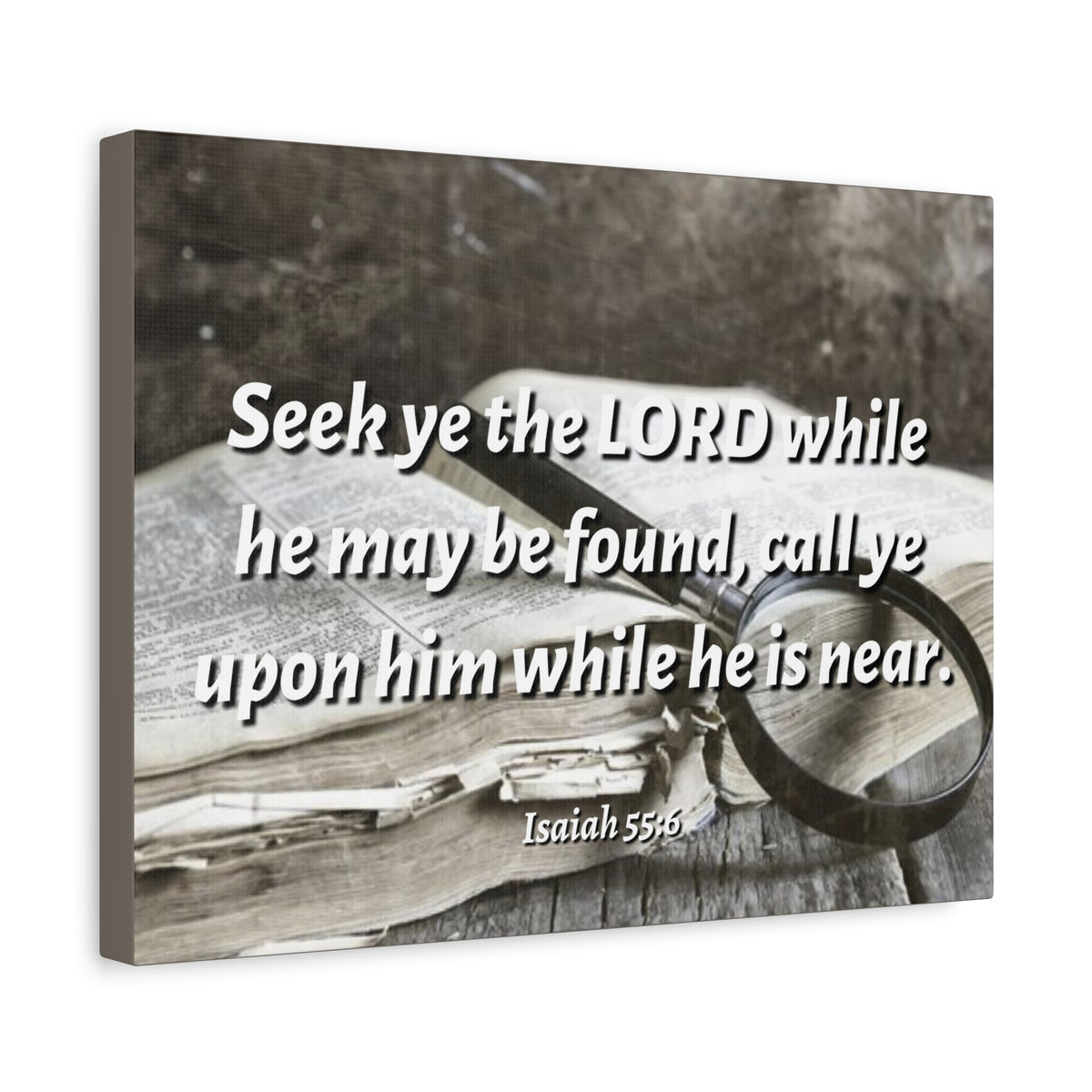 Scripture Canvas Be Found Isaiah 55:6 Christian Wall Art Bible Verse Print Ready to Hang