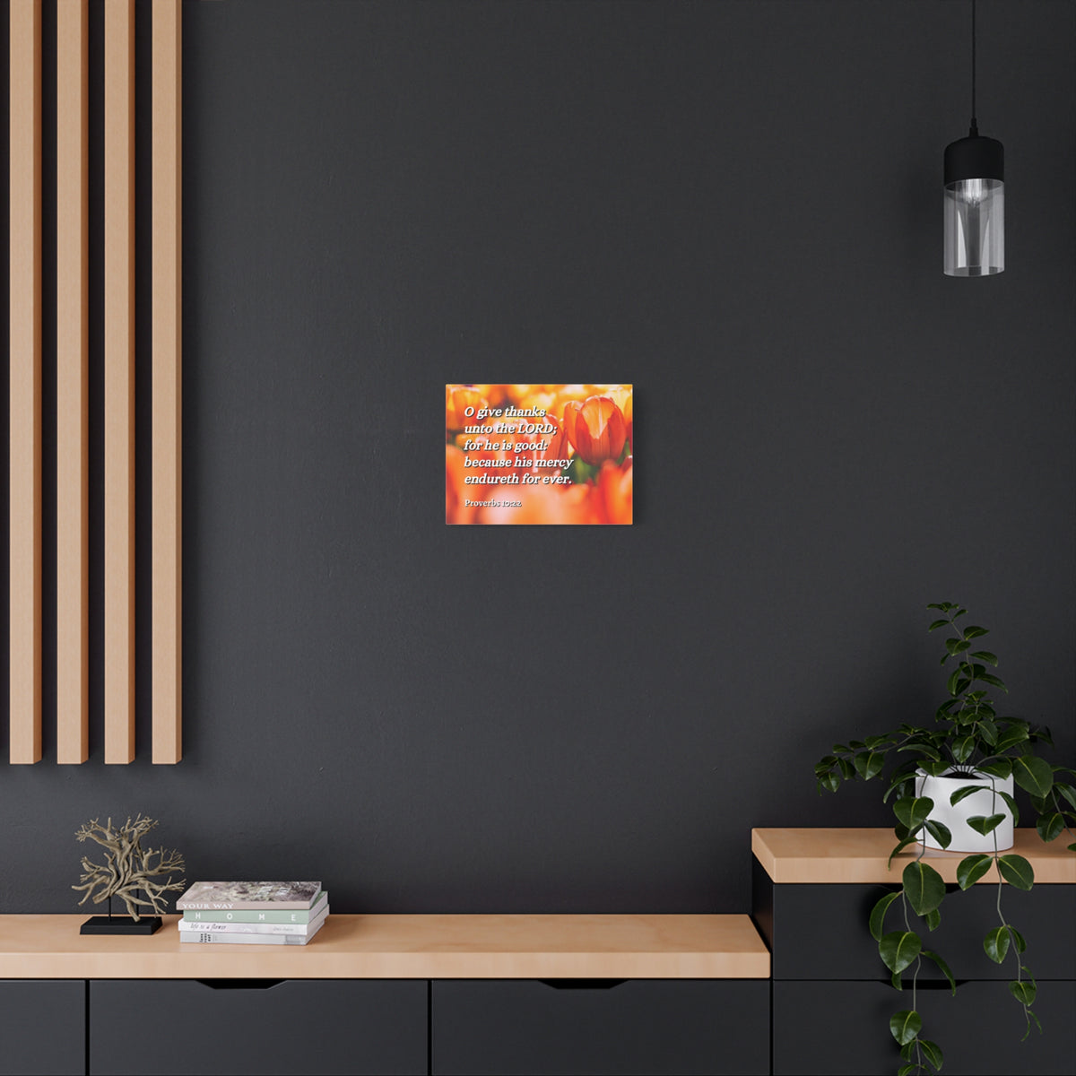 Scripture Canvas The Blessing Proverbs 10:22 Christian Wall Art Bible Verse Print Ready to Hang