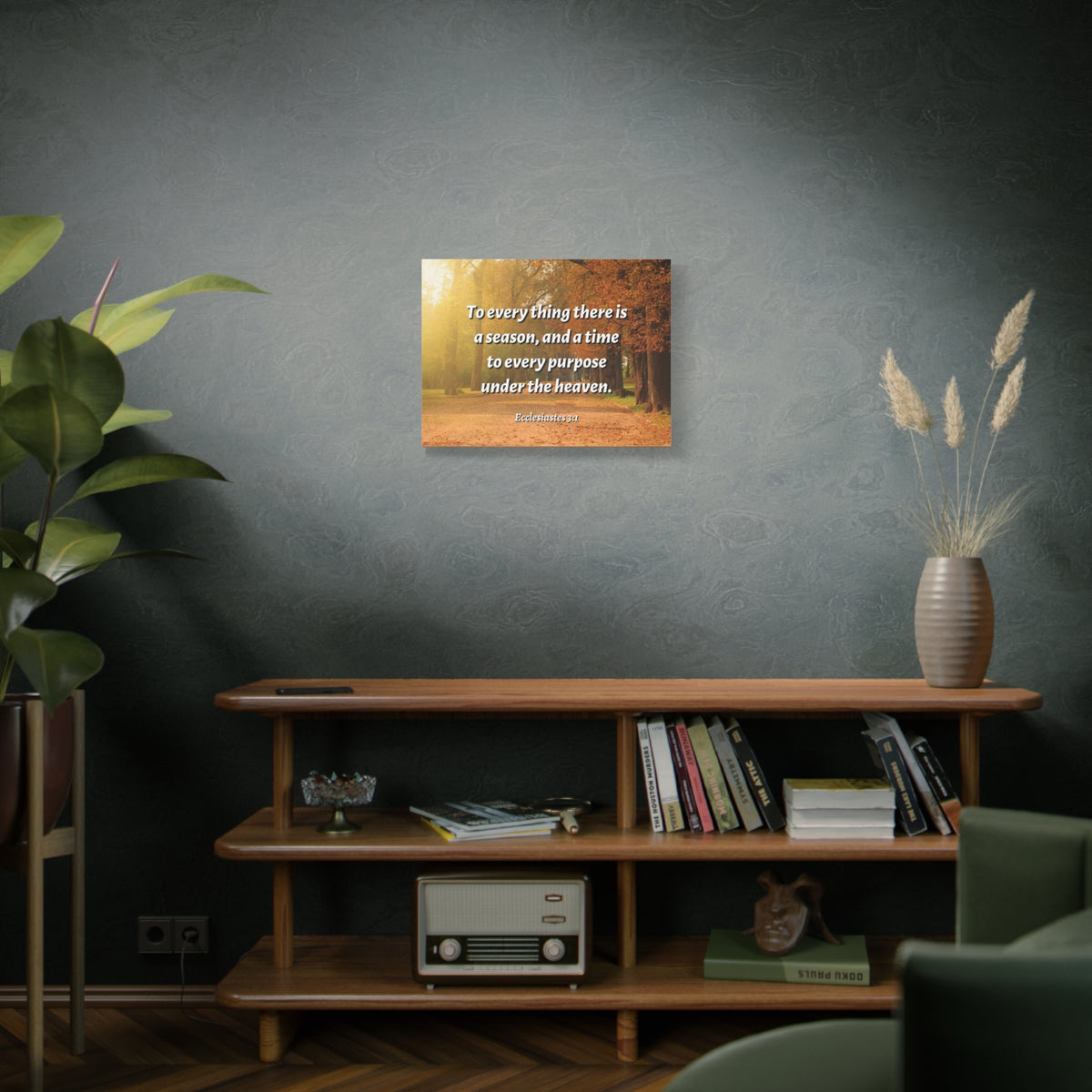Scripture Canvas Purpose Ecclesiastes 3:1 Christian Wall Art Bible Verse Print Ready to Hang