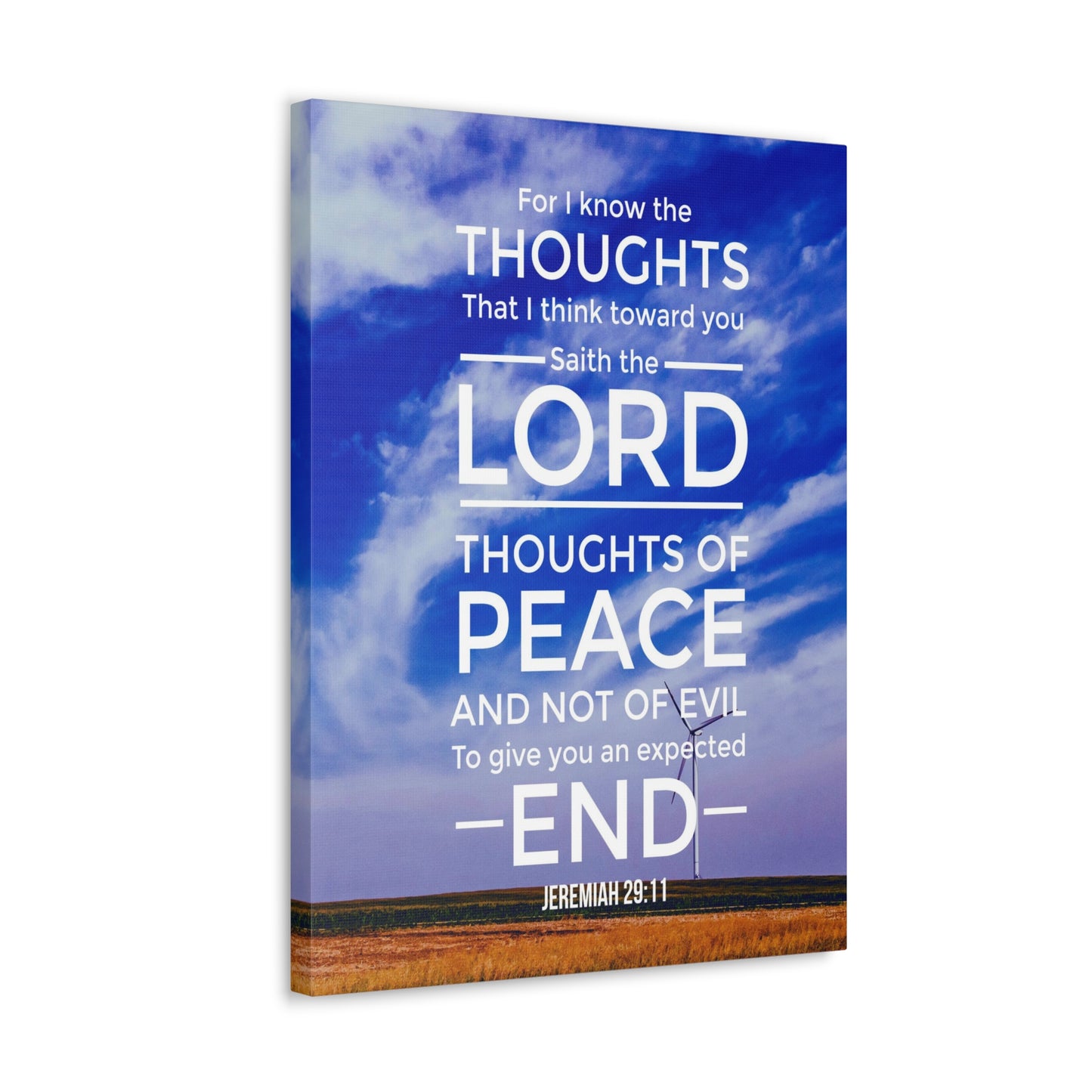 Thoughts of Peace Jeremiah 29:11 Christian Wall Art Bible Verse Print Ready to Hang