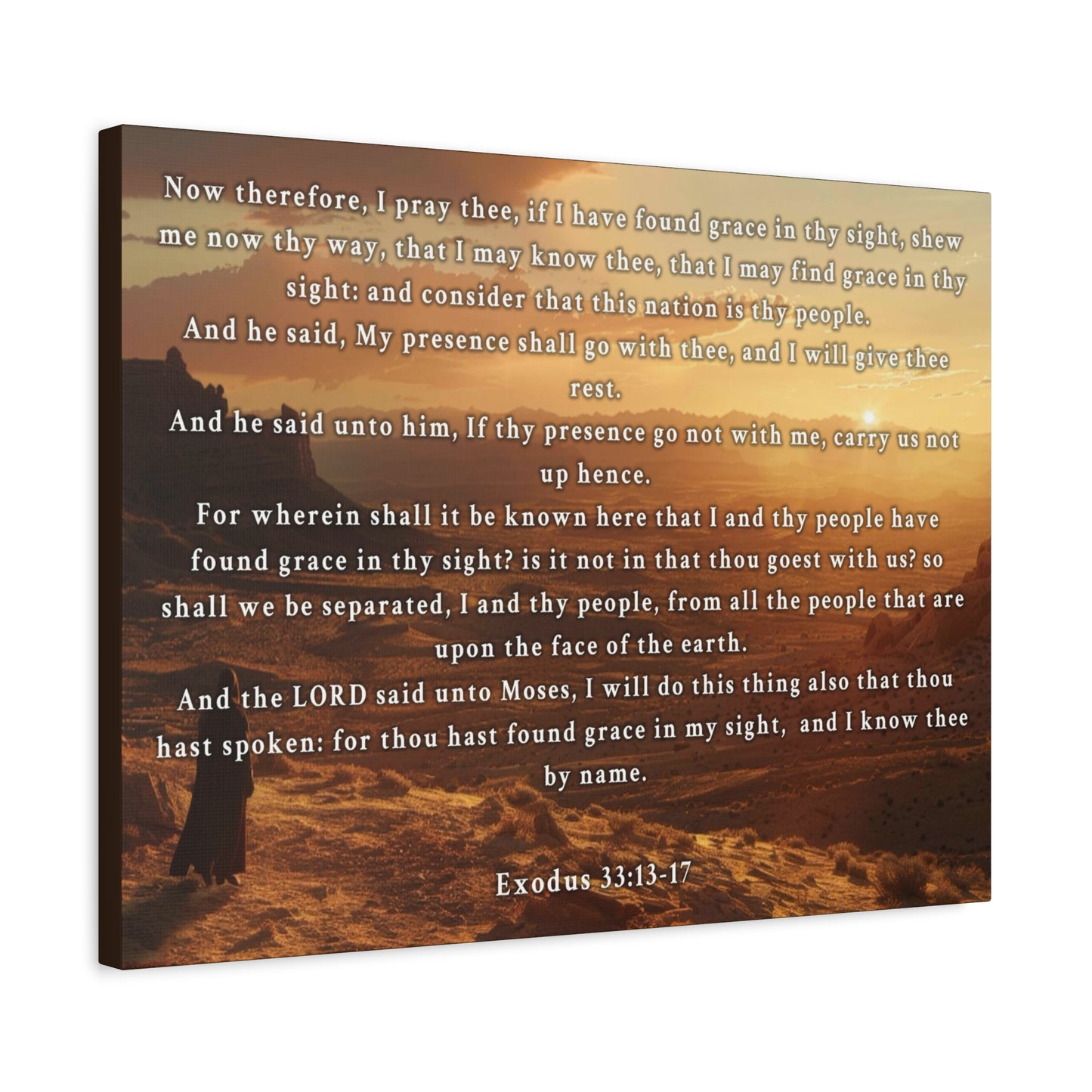 Scripture Walls Exodus 33:13-17 KJV Christian Wall Art Print Ready to Hang Unframed