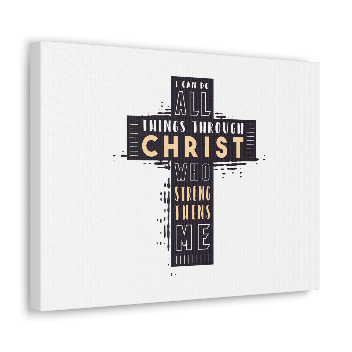 Things Through Christ Philippians 4:13 Cross Christian Wall Art Bible Verse Print Ready to Hang