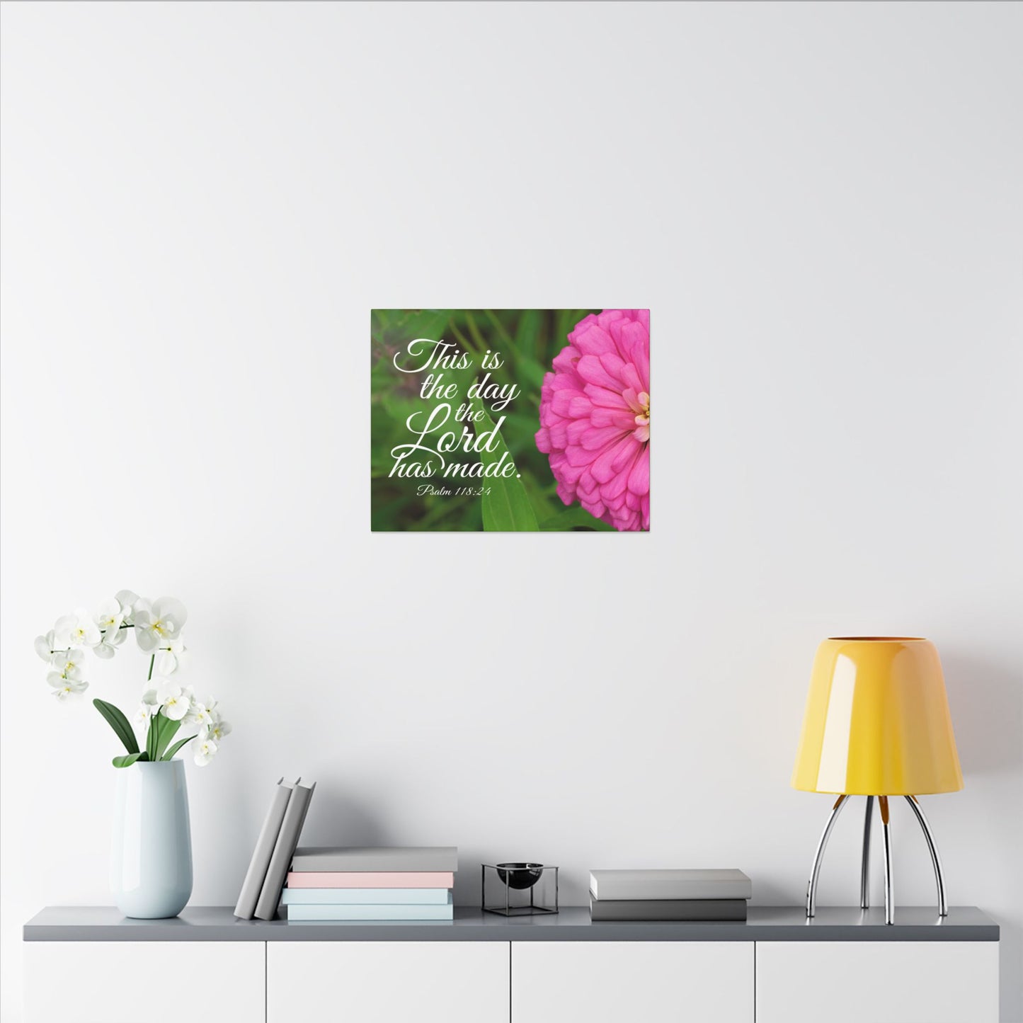 Scripture Canvas The Lord Has Made Psalm 118:24 Christian Wall Art Bible Verse Print Ready to Hang
