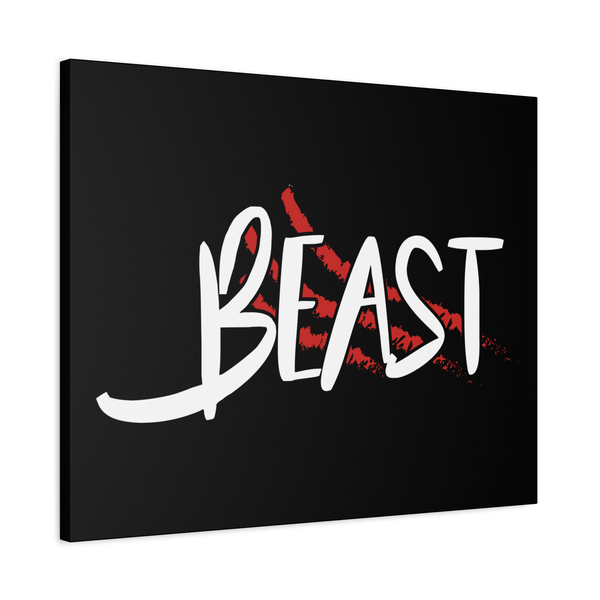 Scripture Canvas Beast Revelation 13:1 Christian Wall Art Bible Verse Print Ready to Hang