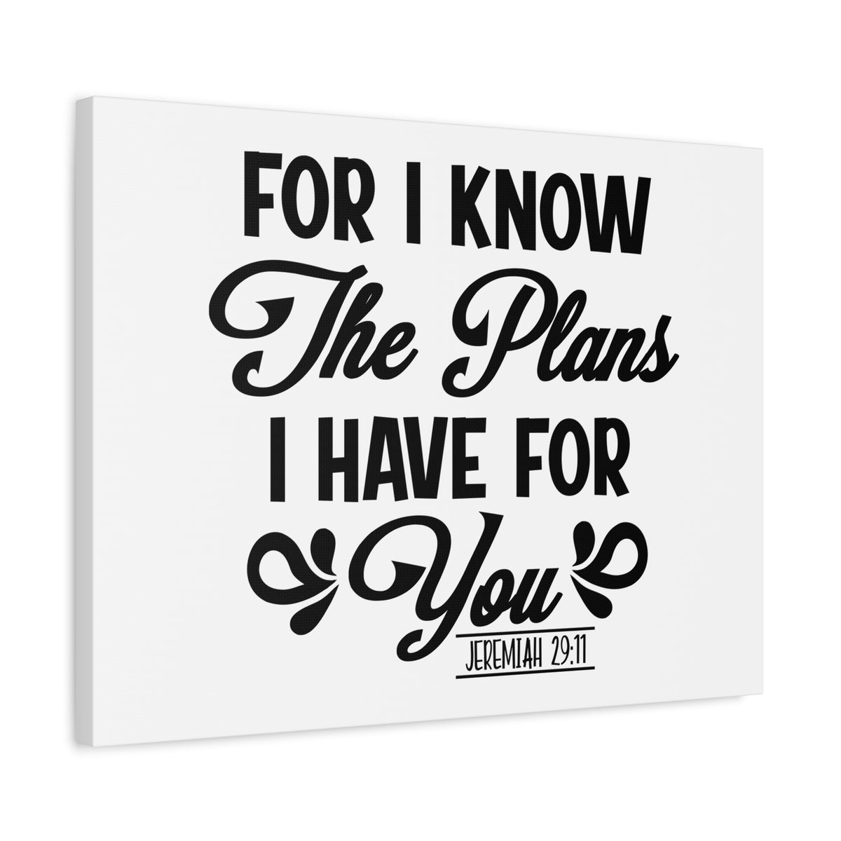Scripture Canvas The Plans I Have For You Jeremiah 29:11 Christian Wall Art Bible Verse Print Ready to Hang