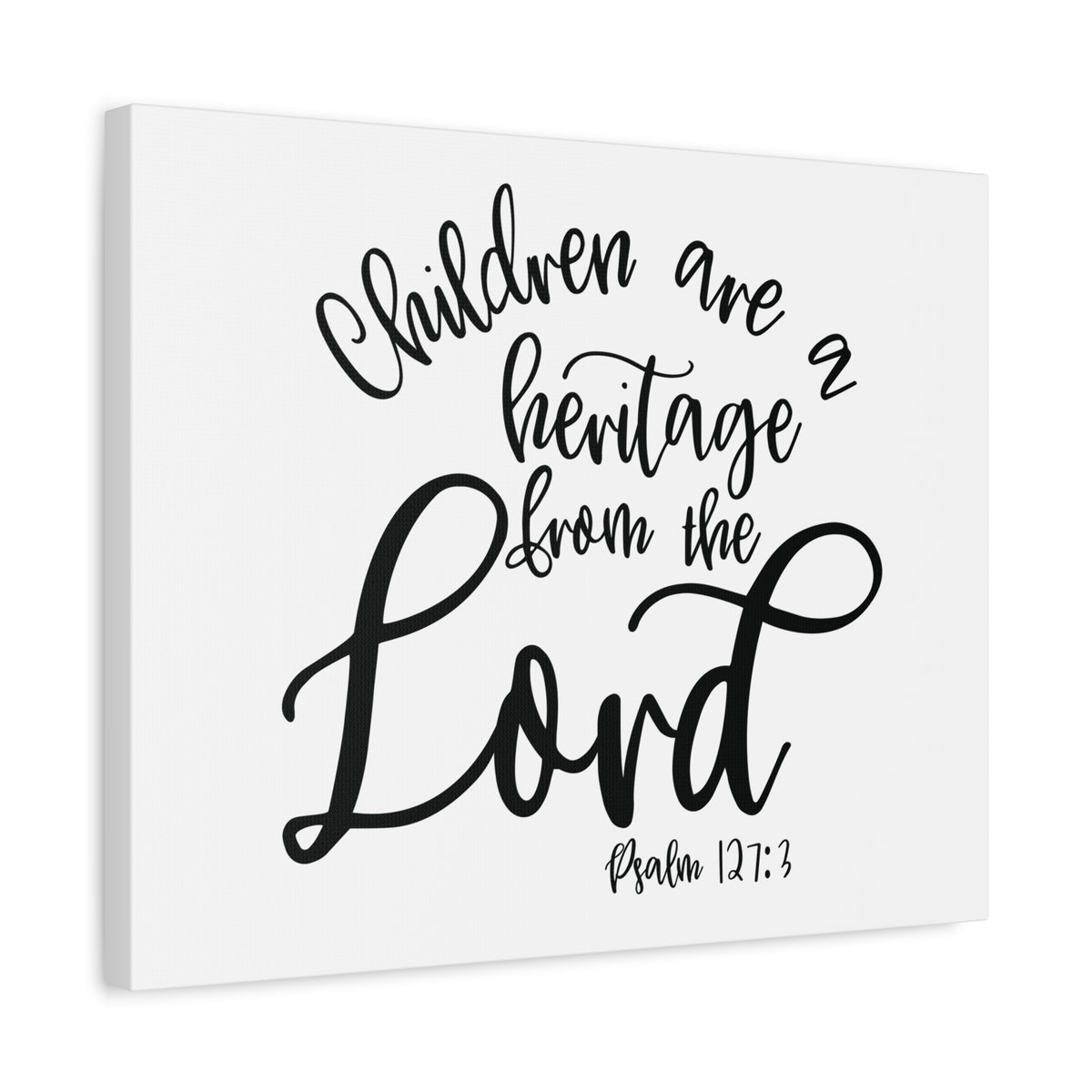 Scripture Canvas Heritage From The Lord Psalm 127:3 Christian Wall Art Bible Verse Print Ready to Hang