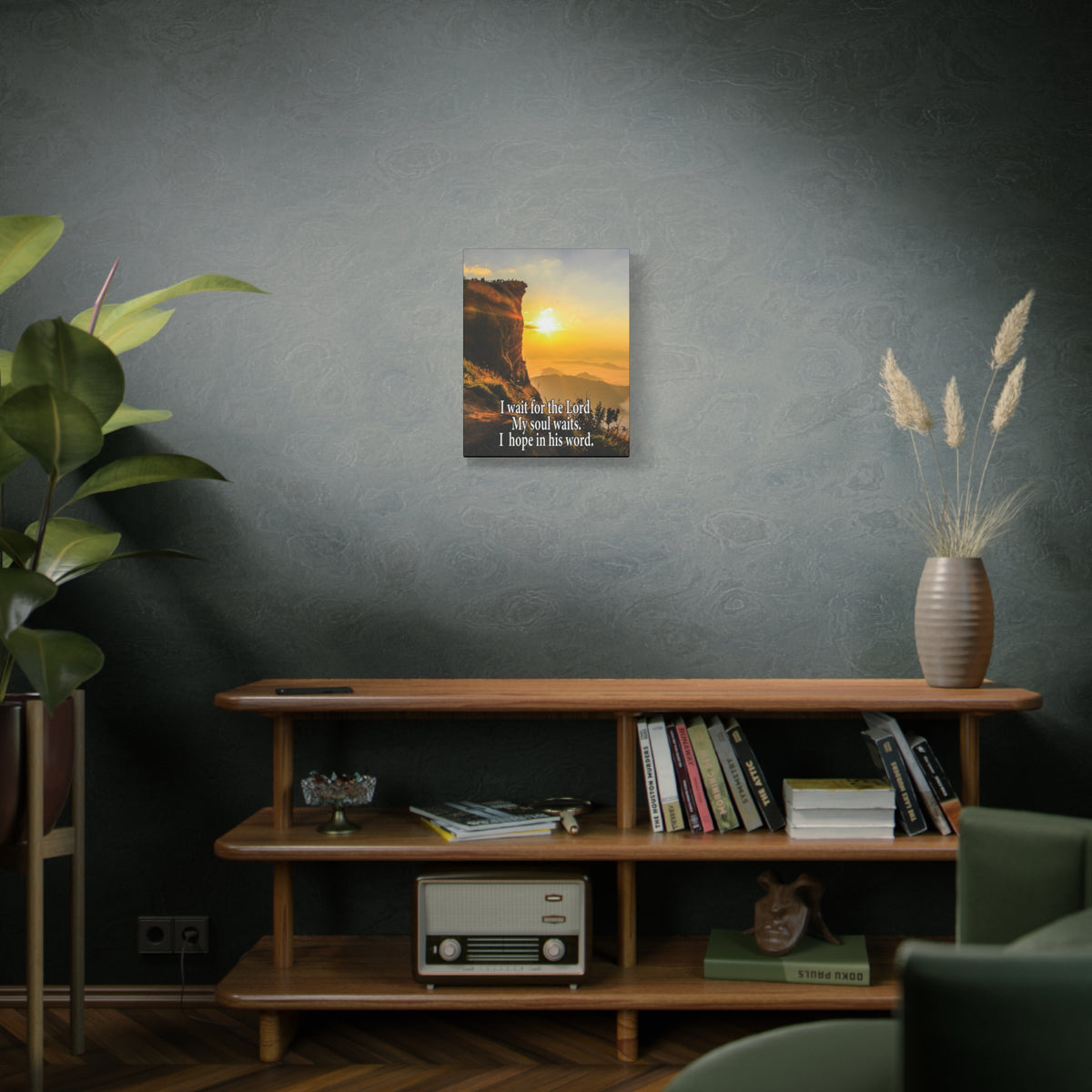 I Wait For The Lord Scripture Canvas I Wait For The Lord Psalm 130:5 Christian Wall Art Bible Verse Print Ready to Hang