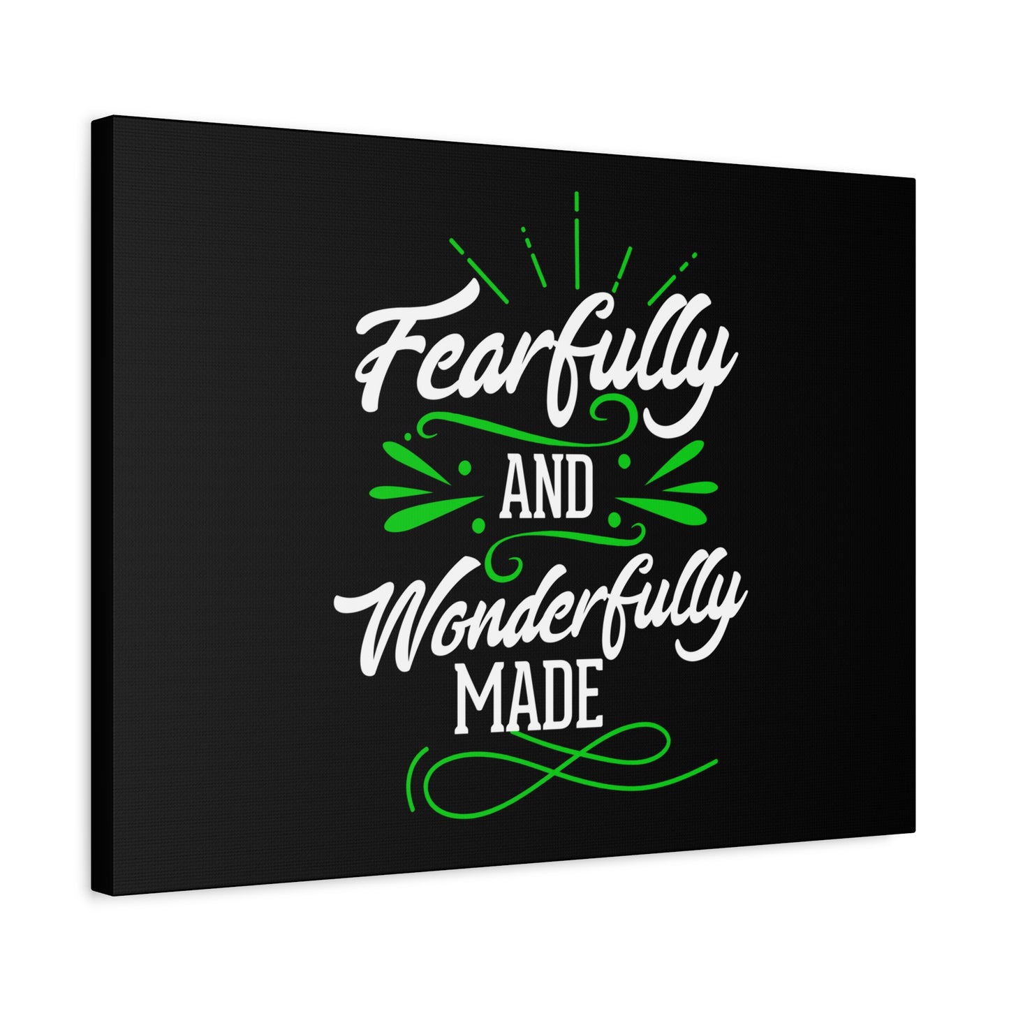 Scripture Canvas Wonderfully Made Psalm 139:14 Christian Wall Art Print Ready to Hang