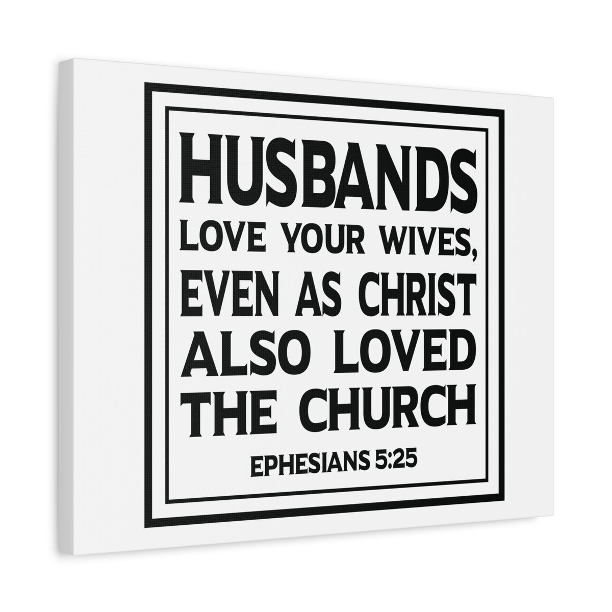Scripture Canvas Loved The Church Ephesians 5:25 Christian Wall Art Bible Verse Print Ready to Hang