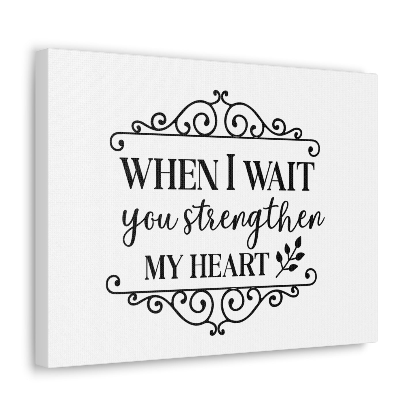 When I Wait Psalm 27:14 Christian Wall Art Print Ready to Hang