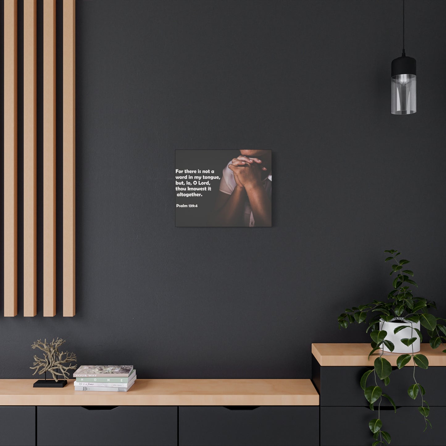 Bible Verse Canvas For There is Not a Word Psalm 139:4 Christian Home Décor Wall Art Scripture Ready to Hang Faith Print