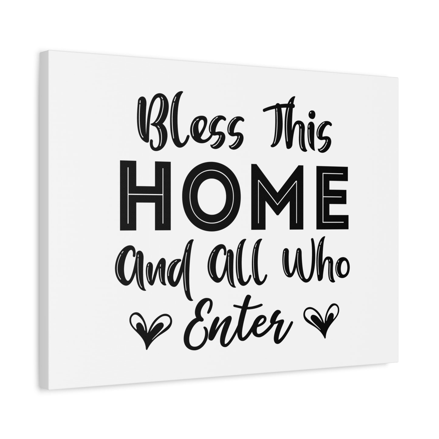 Scripture Canvas Bless This Home And All Who Enter 1 Samuel 25:6 Christian Wall Art Bible Verse Print Ready to Hang