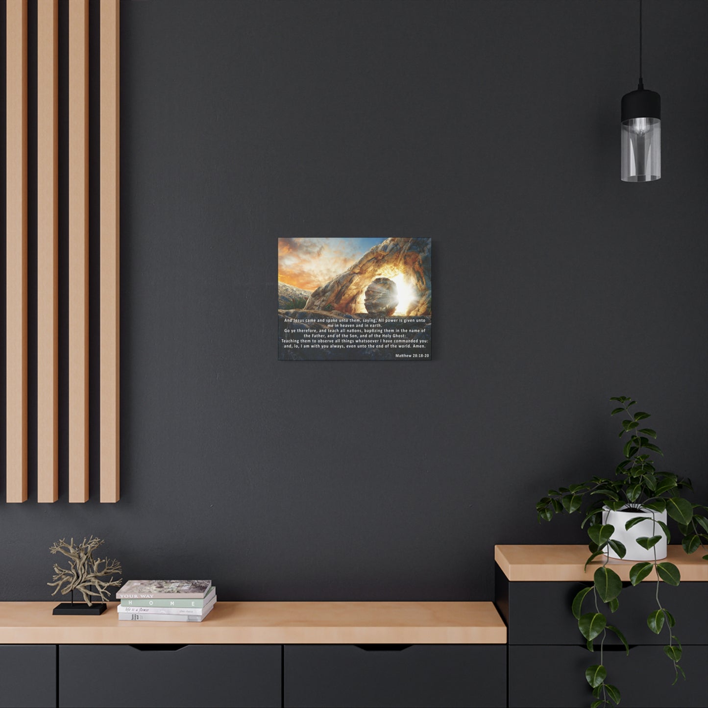 Matthew 28:18-20 The Great Commission Canvas – Christian Wall Art, Ready to Hang