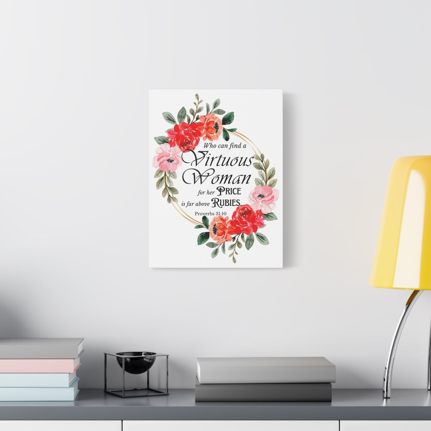 Scripture Walls Proverbs 31:10 A Virtuous Woman Bible Verse Canvas Christian Wall Art Ready to Hang Unframed