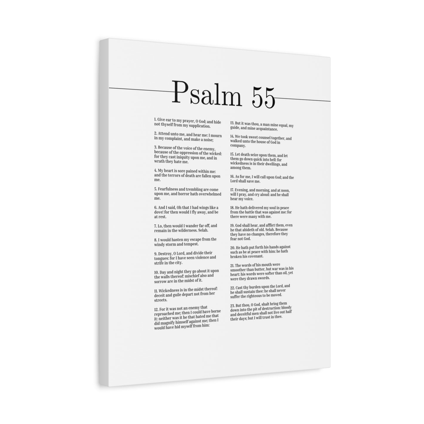 Scripture Canvas The Lord Shall Save Me Psalm 55 Christian Wall Art Bible Verse Print Ready to Hang