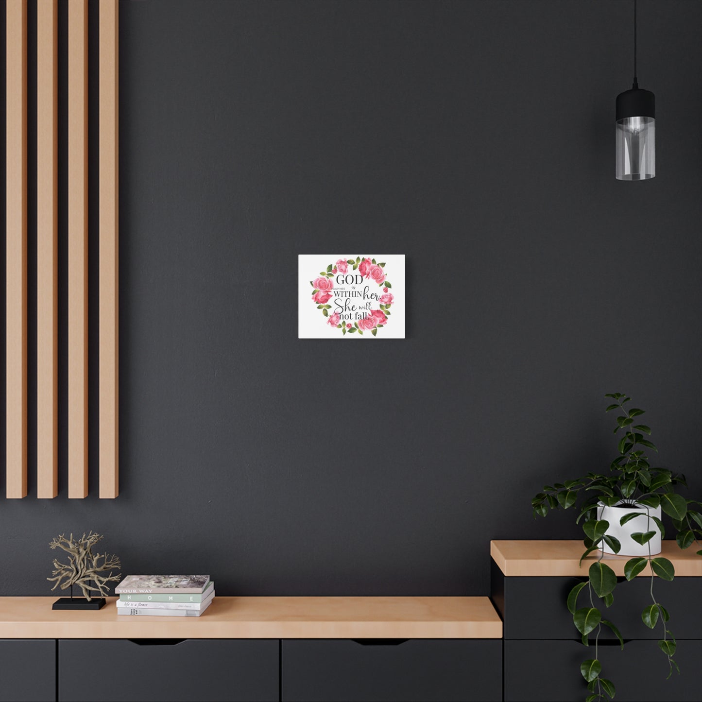 Scripture Walls Psalm 46:5 God is Within Her Bible Verse Canvas Christian Wall Art Ready to Hang Unframed